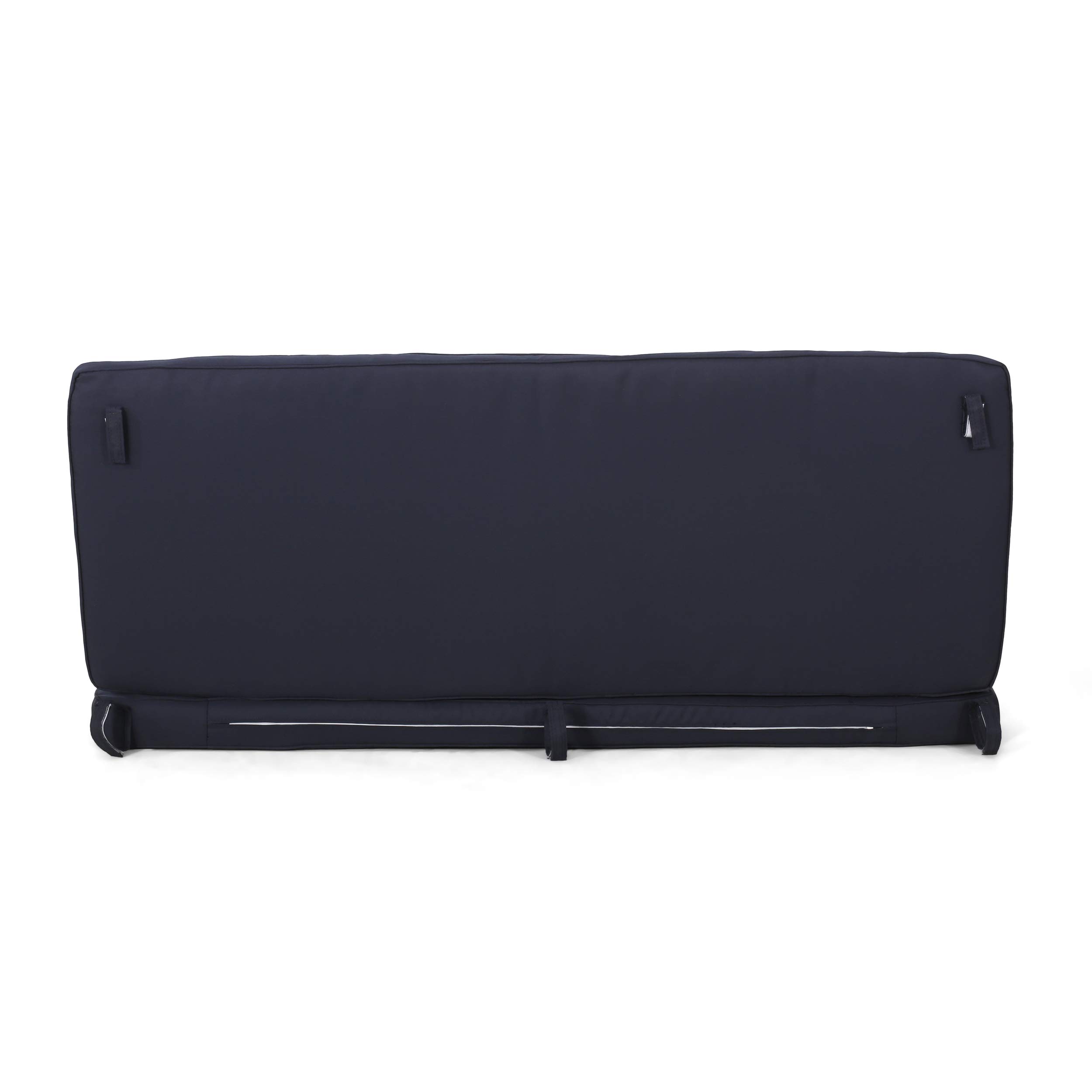 Christopher Knight Home 313290 Gavin Outdoor Water Resistant Fabric Loveseat Cushions - Navy Blue - Weatherproof & Durable Patio Furniture Cushions for Deck, Porch, and Poolside Lounging