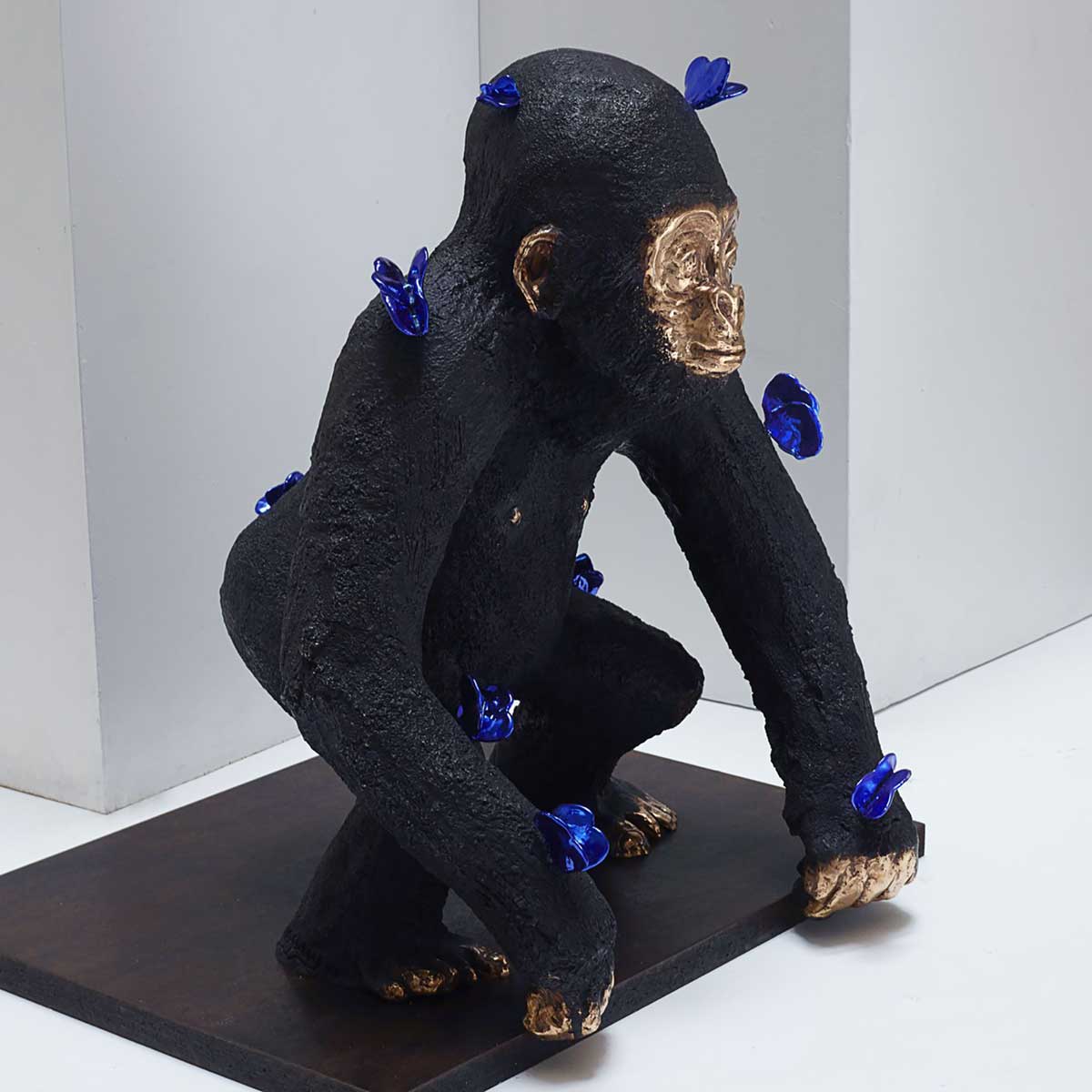 Kong Bronze Sculpture - Hand-Painted Asian Art Decor for Home & Office | Perfect for Zen Garden, Meditation Space & Feng Shui Decor