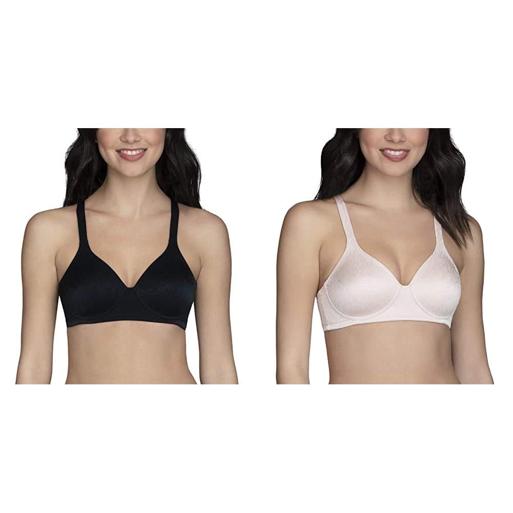 Vanity Fair Women's Full Coverage Wirefree Bra 72298 - Comfortable Wireless Support for Everyday Wear, Work & Relaxation