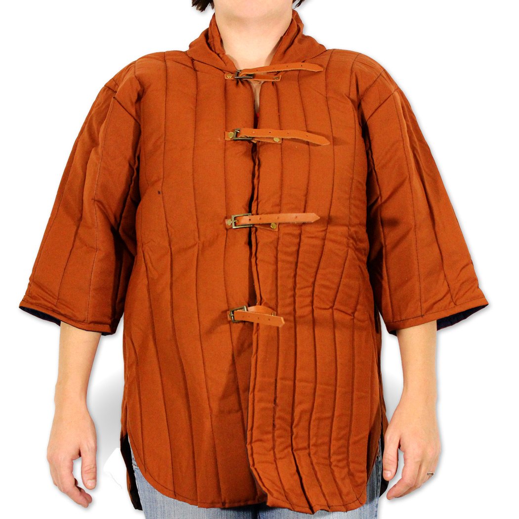 Paladin Warriors Heavy Gambeson Arming Doublet - Medieval Cotton Padded Jacket in Coyote Tan | LARP, Cosplay & Historical Reenactment