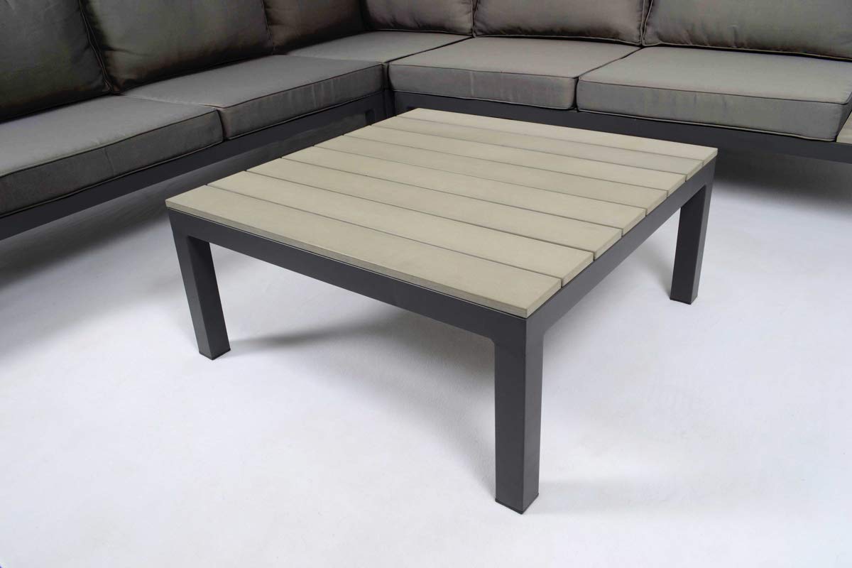 Tortuga Outdoor Sectional Sofa in Charcoal - Perfect for Patio & Garden