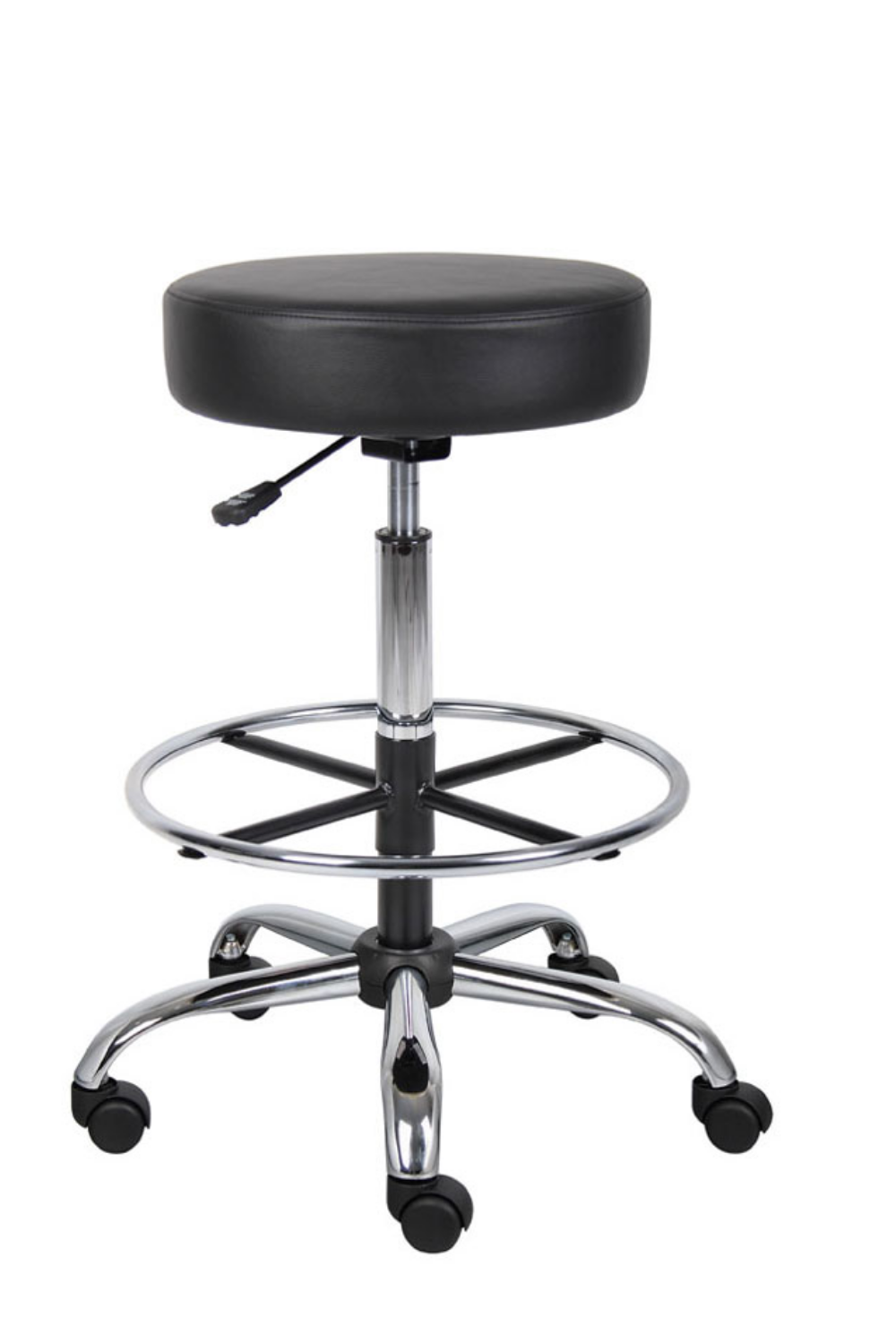 Boss Caressoft Medical Vinyl Drafting Stool B16240 - Adjustable Height Ergonomic Stool for Dental Offices, Laboratories & Home Workstations