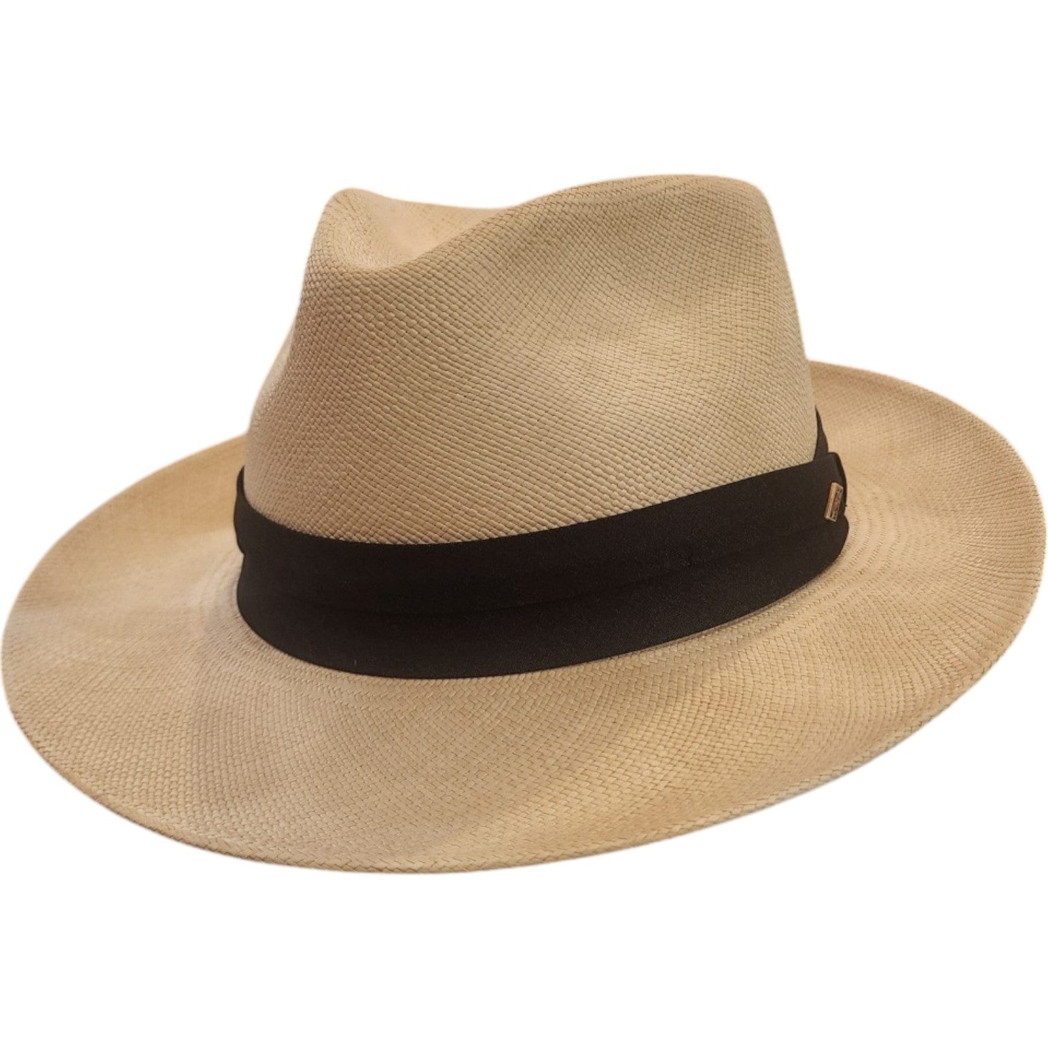JJ Hats Classic Fedora Panama Hat with 7/8 Pleated Black Band - Stylish Summer Sun Hat for Men & Women, Perfect for Beach, Outdoor Events and Fashion Accessories