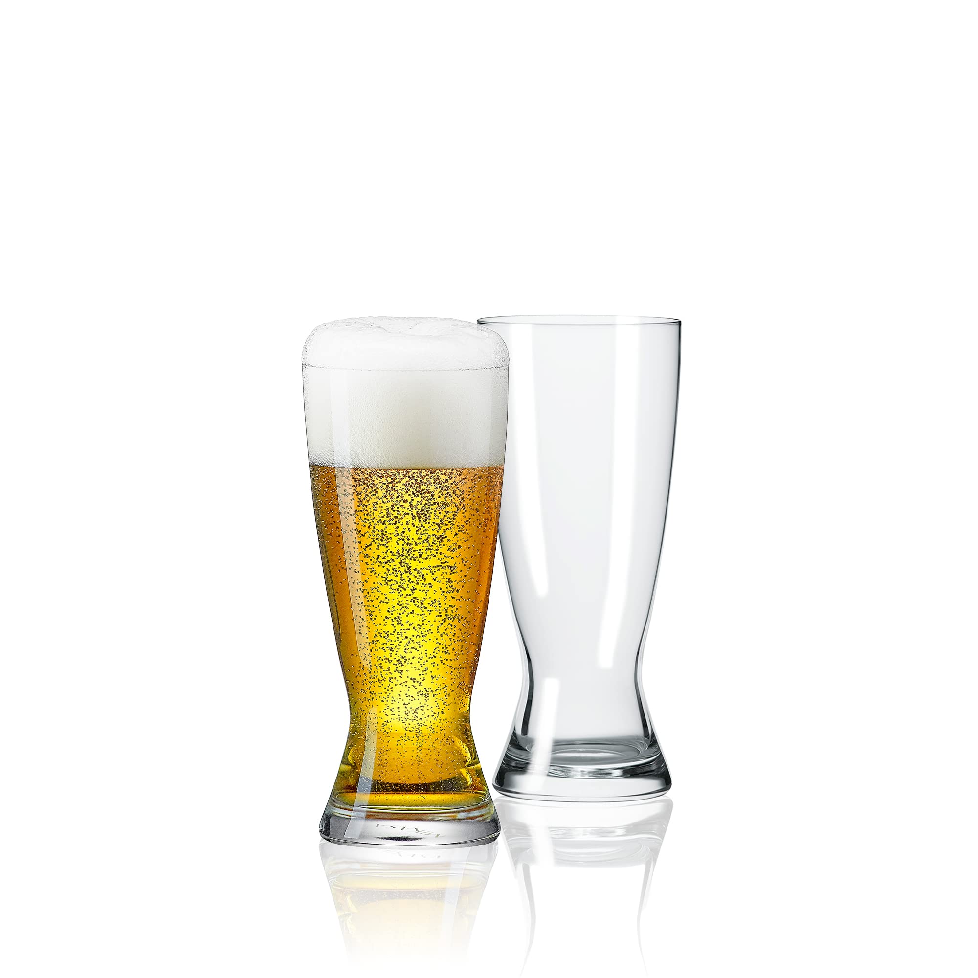 Premium RONA Weizen Beer Glass Set - 500ml Authentic German Wheat Beer Mug for Hefeweizen & Craft Beer - Perfect for Parties, Bars & Home Brewing