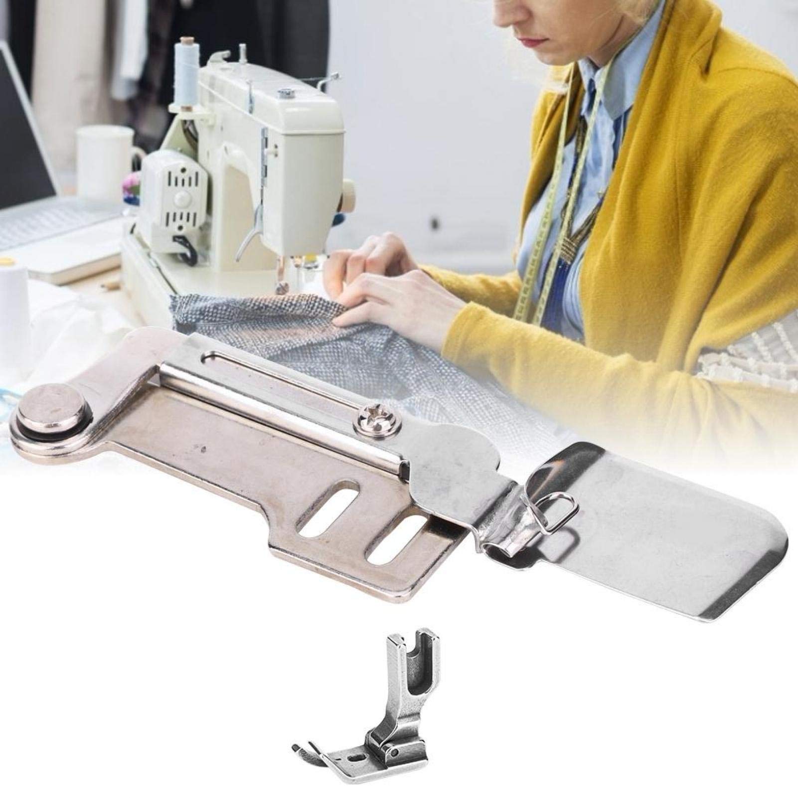 Premium Metal Sewing Machine Folder Attachment - Heavy Duty Sewing Machine Parts for Professional Tailoring & DIY Projects - Perfect for Home Curtains, Quilting & Fabric Crafts (3/16 Inch) - Ideal for Dressmaking, Upholstery & Home Decor Sewing Projects