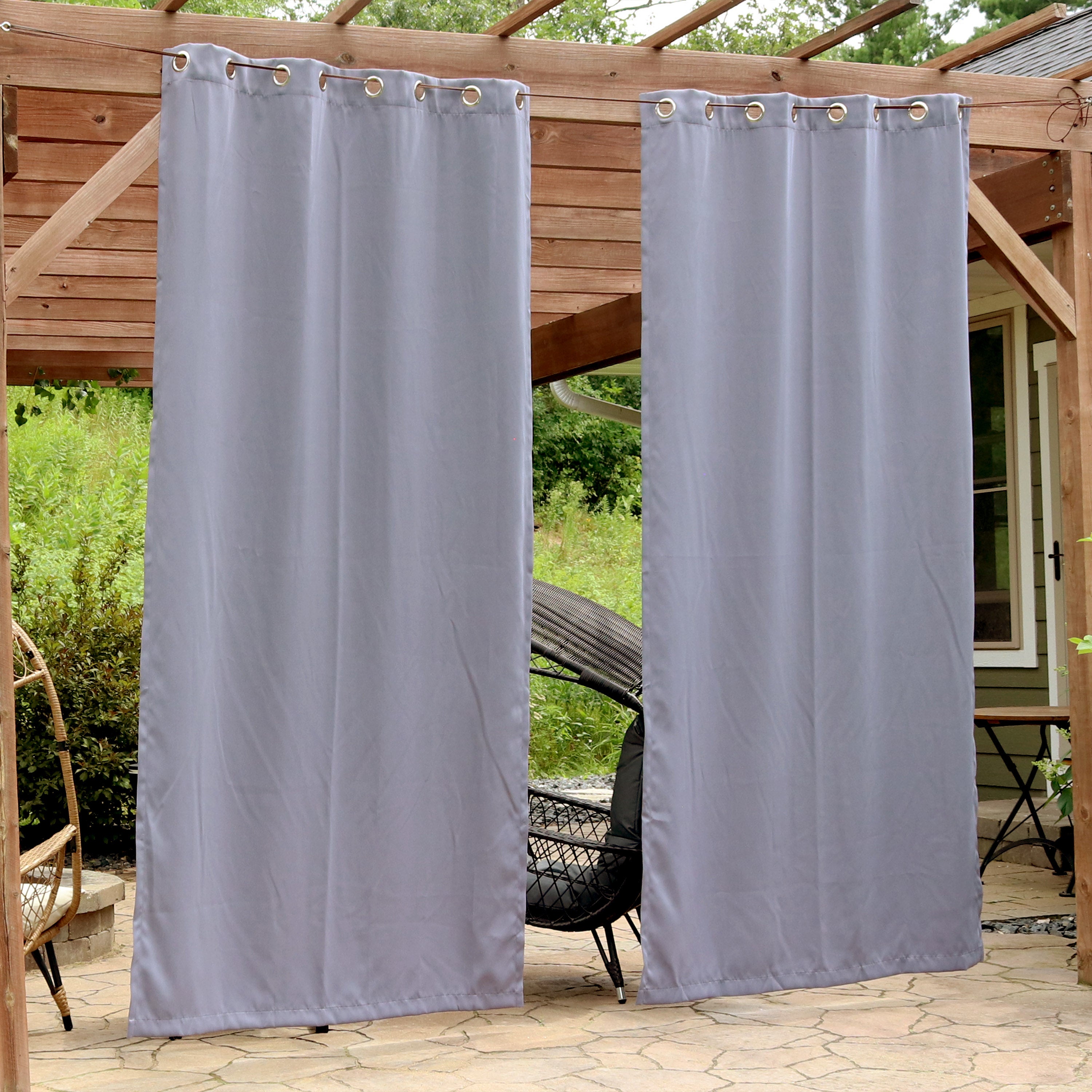 Blackout Curtain Panels with Grommet Top for Bedroom & Living Room - Sun Blocking Thermal Insulated Drapes by Sunnydaze Outdoor - Perfect for Home, Office, and Nursery
