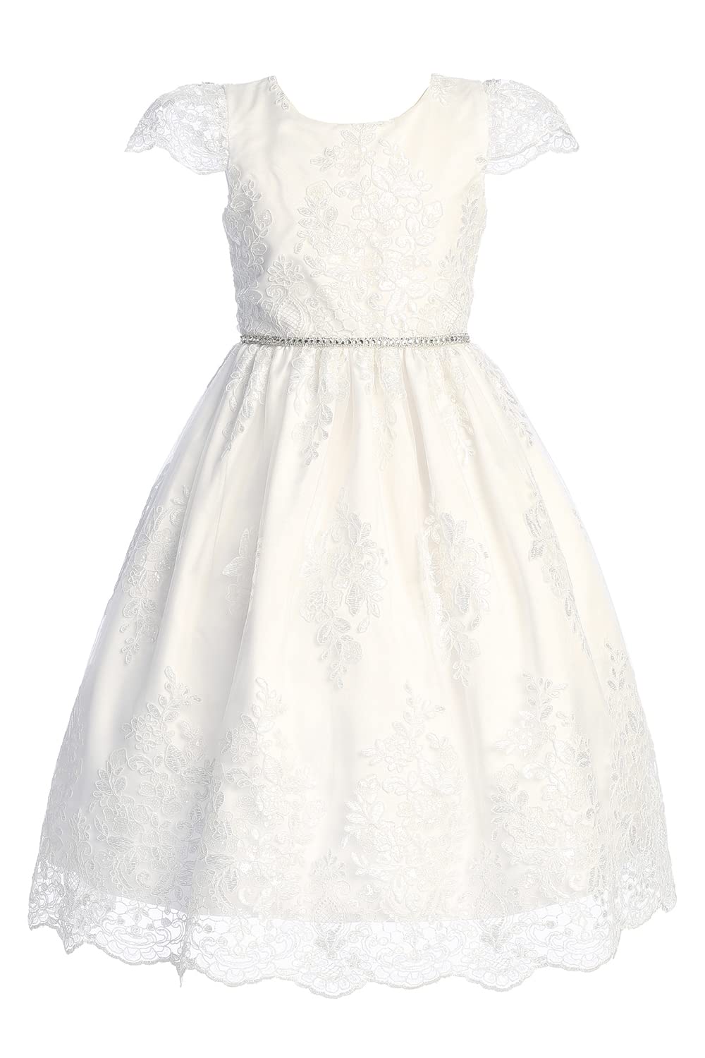 USA Made Plus Size First Communion Dress for Girls - Elegant 1st Holy Communion Gown - Vestido de Primera Comunión para Niñas - Perfect for Church Ceremonies & Special Occasions