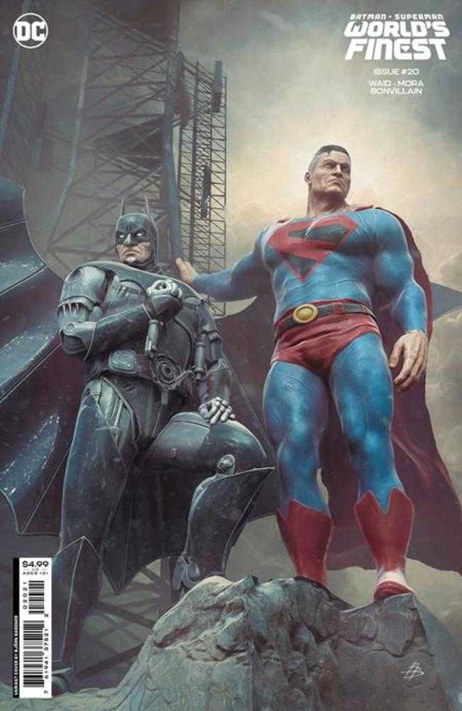 Batman Superman Worlds Finest #20 Cover B Bjorn Barends Variant - DC Comics Collectible Card Stock Cover - Perfect for Comic Book Collectors & Superhero Fans Display