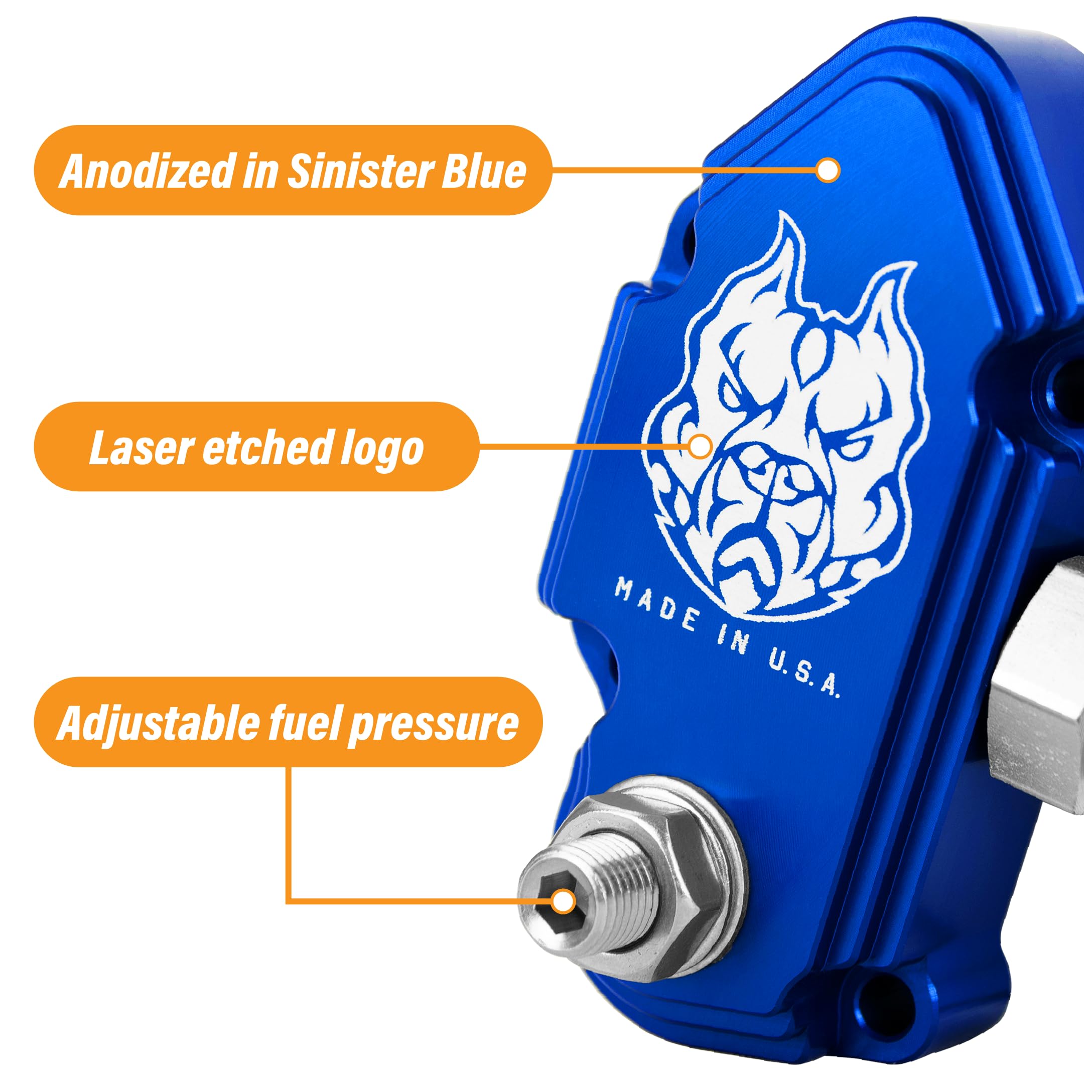 Sinister Diesel Blue Spring Kit with Adjustable Billet Spring Housing - High Performance Fuel Regulator Kit for 2003-2007 Ford Powerstroke 6.0L - Easy Fast Installation - Improves Fuel Pressure & Engine Performance for Trucks & Diesel Vehicles