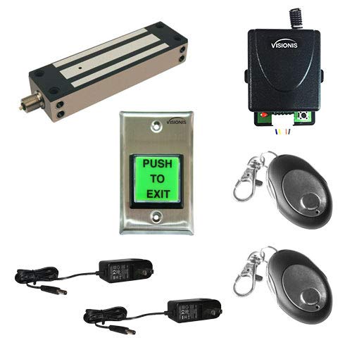 Visionis FPC-5197 Heavy Duty 600lbs Electromagnetic Mortise Lock for Sliding Doors - Wireless Access Control System with Remote Kit | Secure Commercial & Residential Entryways
