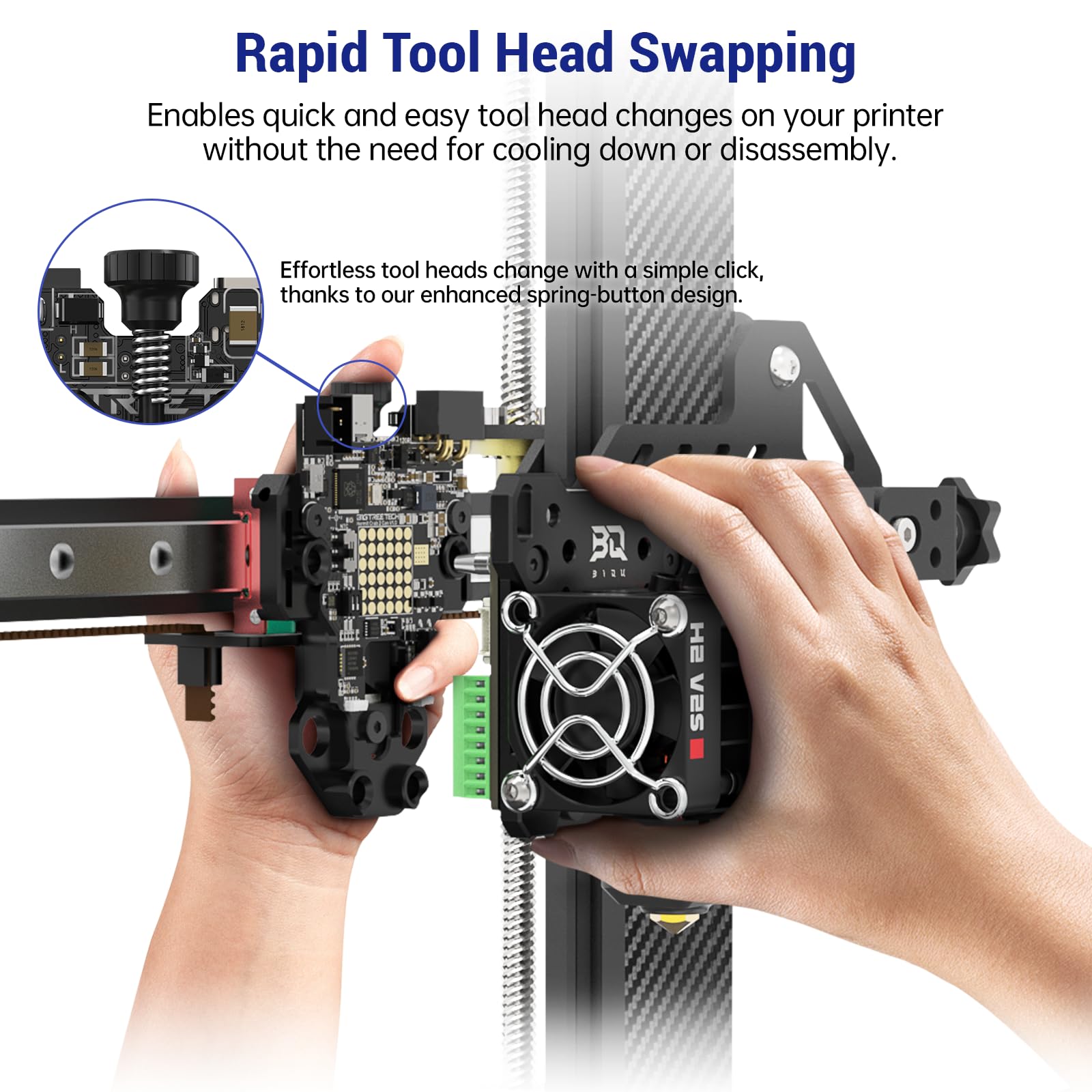 BIQU Hermit Crab CAN V2 3D Printer Upgrade Kit - POM Slider Plate & Quick-Change Hotend Tool Head - Compatible with BL Touch & Filament Break Detection - Works with BIQU H2 Extruder, MK8, Ender 3, CR6 Series - Perfect for DIY 3D Printing Projects & Rapid Prototyping