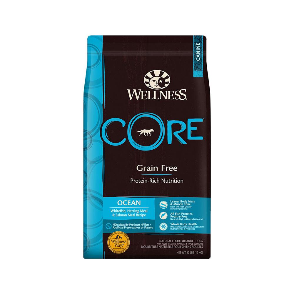 Premium CORE Ocean Adult Dog Dry Food - High Protein Grain-Free Salmon Recipe for Healthy Skin & Coat - Ideal for Active Dogs & Sensitive Stomachs - Perfect for Daily Feeding & Outdoor Adventures