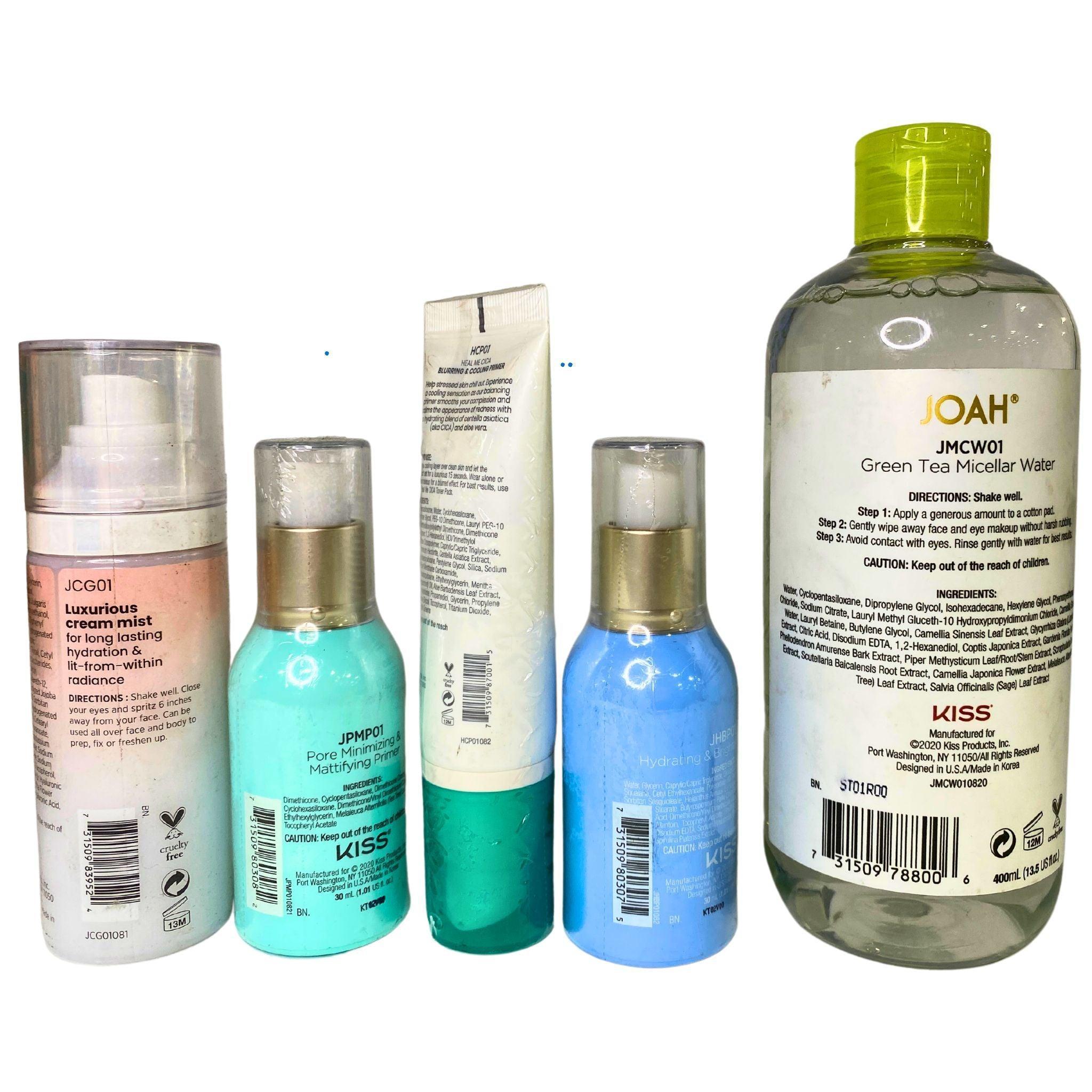 JOAH Mix 32-Piece Skincare Set with Primers, Skin Mist & Micellar Water - Perfect for Travel, Daily Routine & Makeup Prep