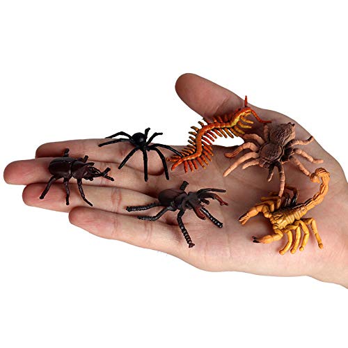12 PCS Realistic Plastic Insect Figures - Wildlife Animal Bug Toys for Kids, Halloween Party Favors, School Projects & Educational Play | Perfect for Toddlers, Collectors & Science Learning