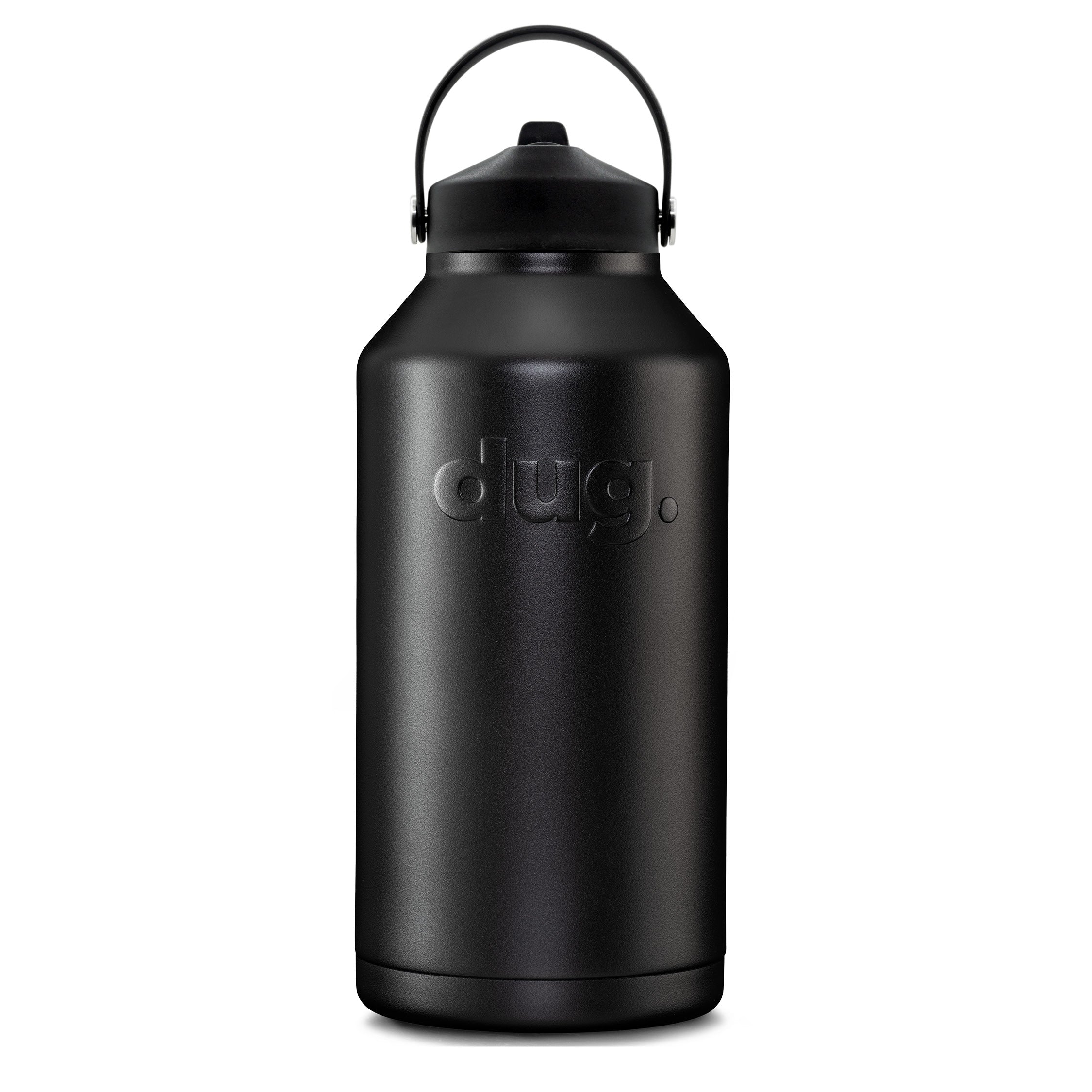 2L Insulated Stainless Steel Water Bottle - Black, Leak Proof, BPA Free - Perfect for Hiking, Gym & Outdoor Activities