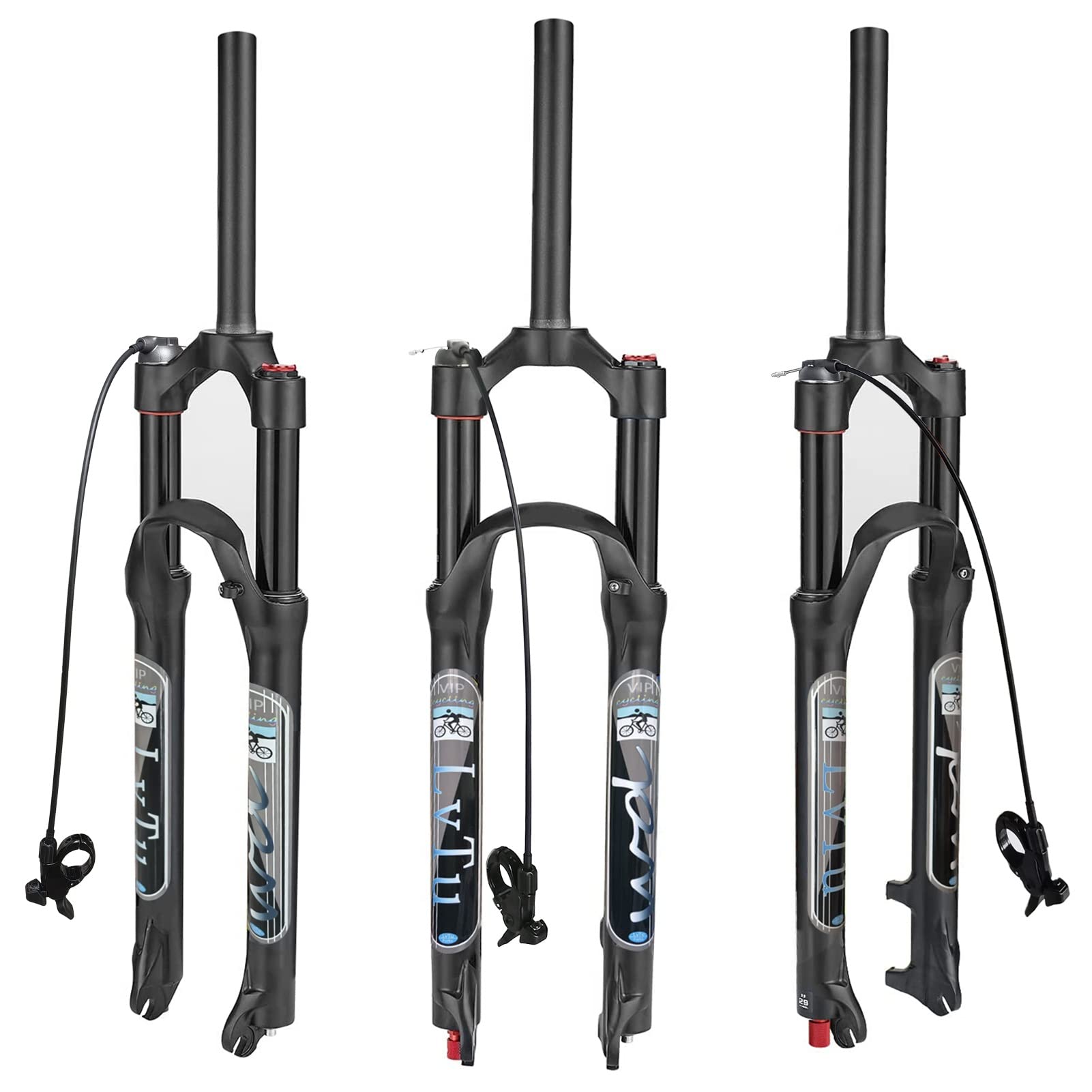 **Air Suspension Fork 26/27.5/29 Inch 120mm Travel, Rebound Adjustable, 1-1/8