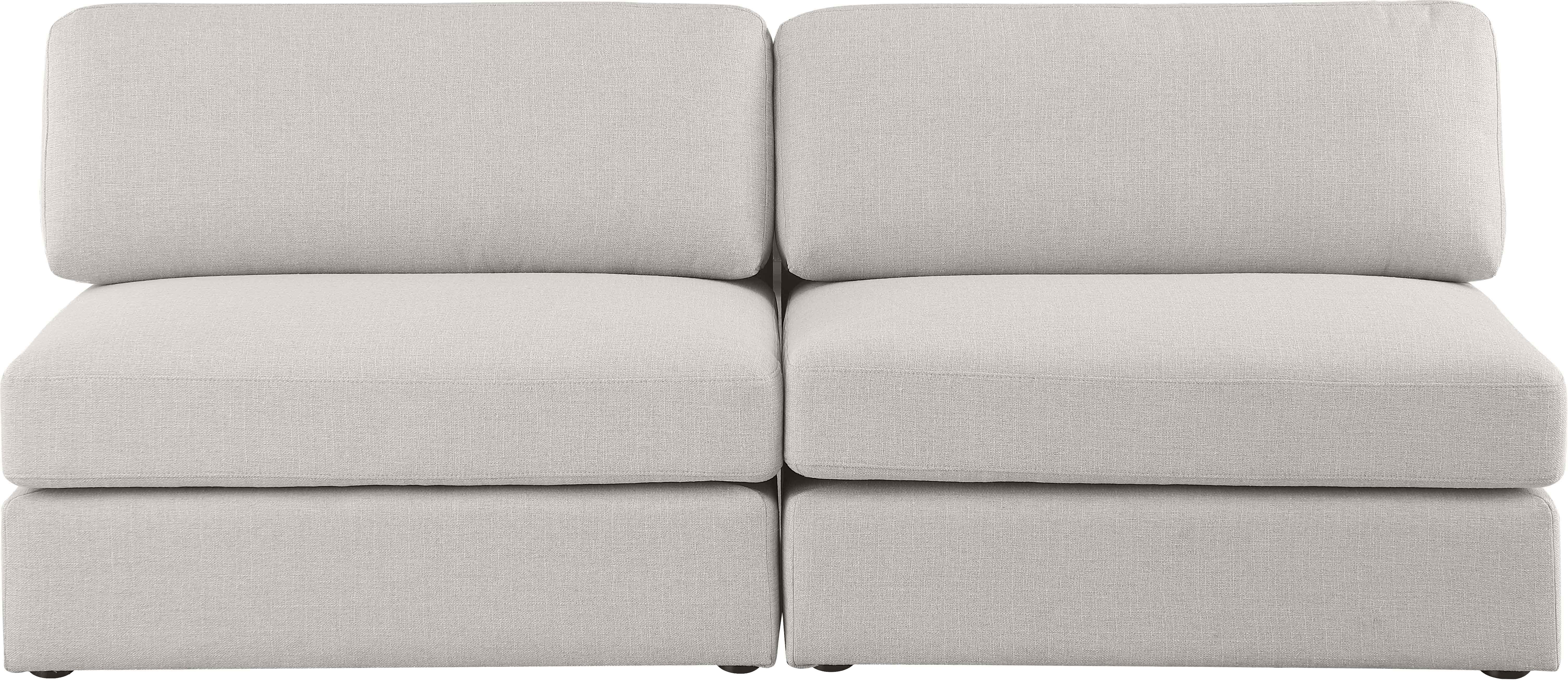 Beckham Durable Linen Textured Fabric Modular Sofa - Modern Sectional Couch for Living Room, Lounge & Home Theater (Gray)