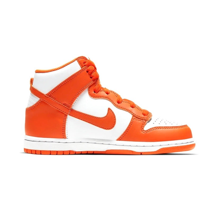 Nike Dunk High Retro GS Syracuse White Orange Blaze White Sneakers - Stylish Basketball Shoes for Women & Girls - Perfect for Casual Wear, Street Fashion & Sports