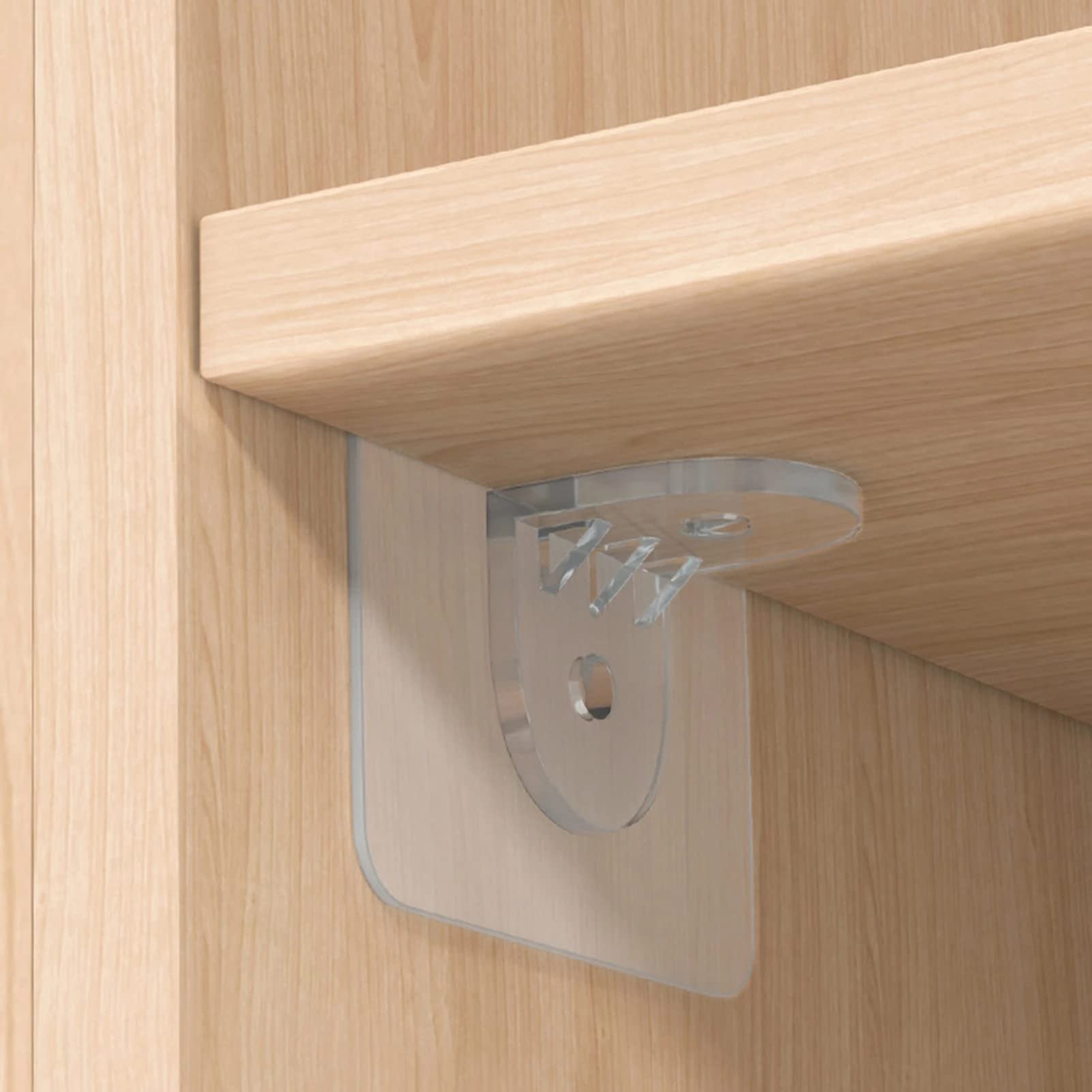10Pcs Heavy Duty Adhesive Shelf Support Pegs - Plastic Closet Cabinet Organizer Clips, Wall Hanger for Kitchen & Bathroom Storage - Perfect for Pantry, Wardrobe, and Garage Organization