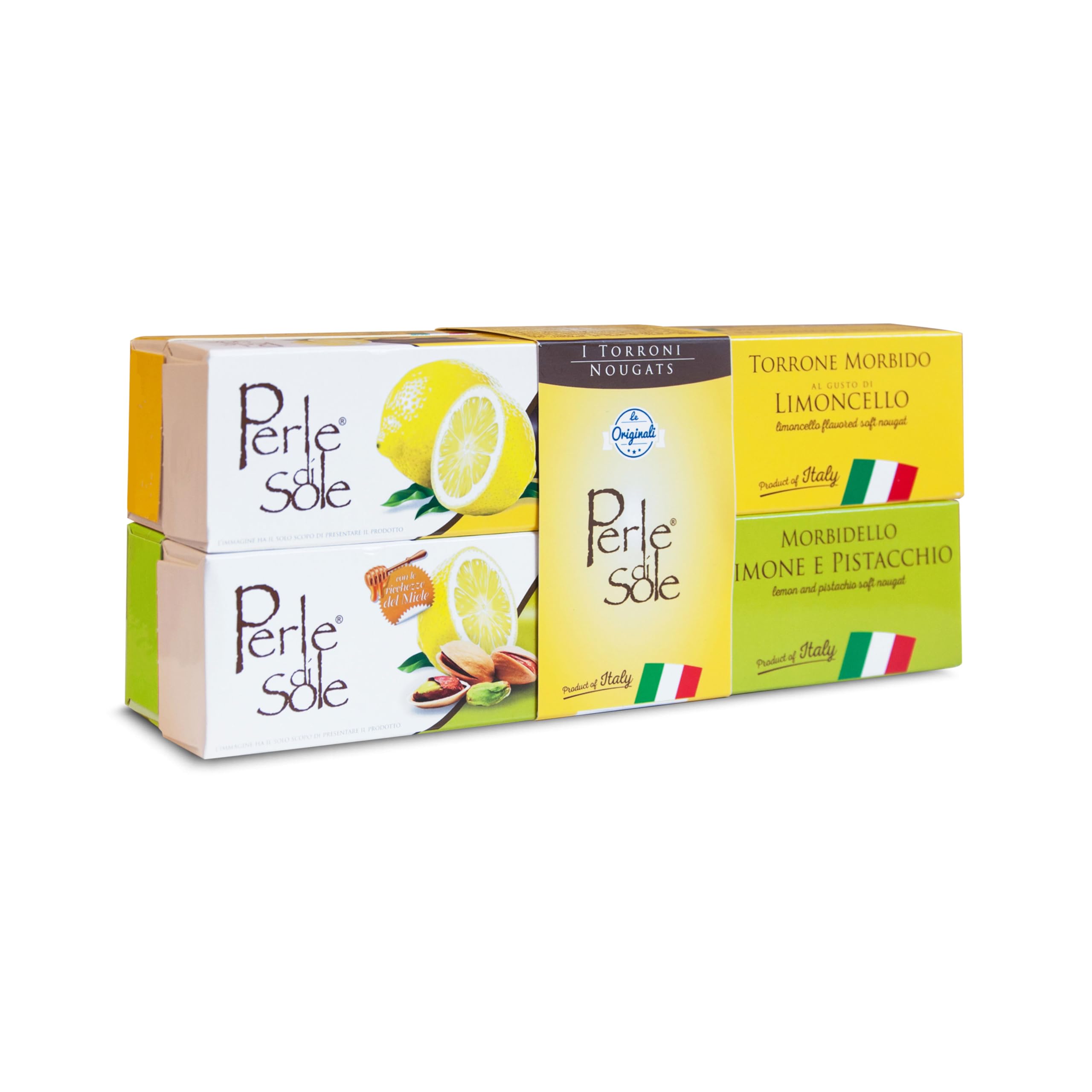 Perle di Sole - Premium Italian Torrone Gift Box | Delicious Almond Nougat Candy for Holidays, Parties & Gifts | Perfect for Christmas, Weddings & Corporate Events