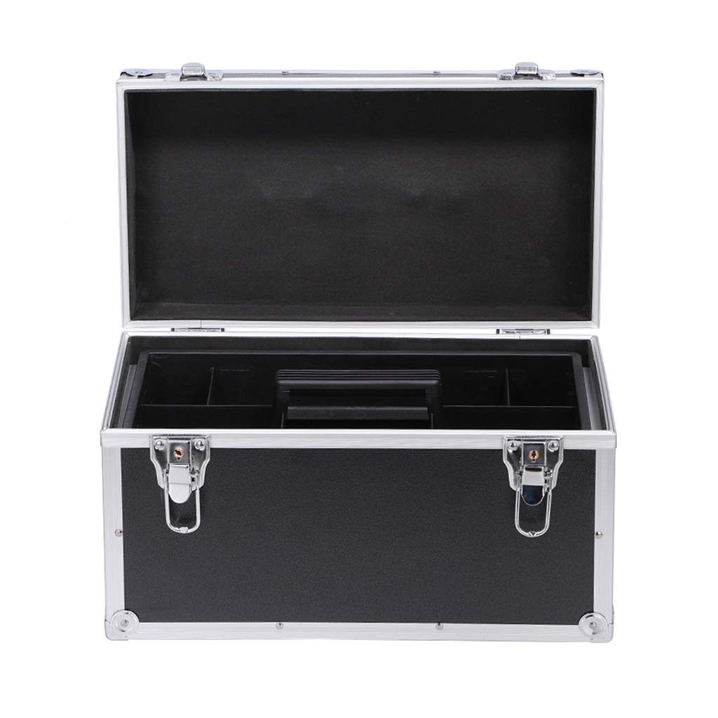 Secure Combination Lock Box - Small Black Aluminum Document & Cash Safe for Travel - Portable File Security Box for Passports, Valuables & Important Papers - Ideal for Home, Office & On-the-Go Use