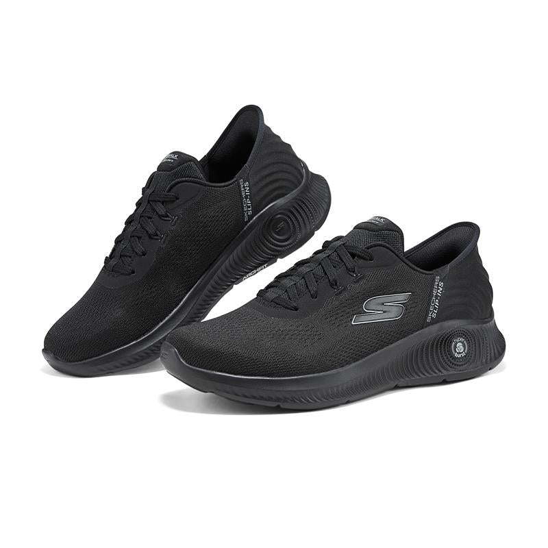 SLIP INS: GO WALK ANYWHERE Comfortable Women's Slip-On Sneakers 216314C/BBK - Perfect for Travel, Work & Everyday Wear