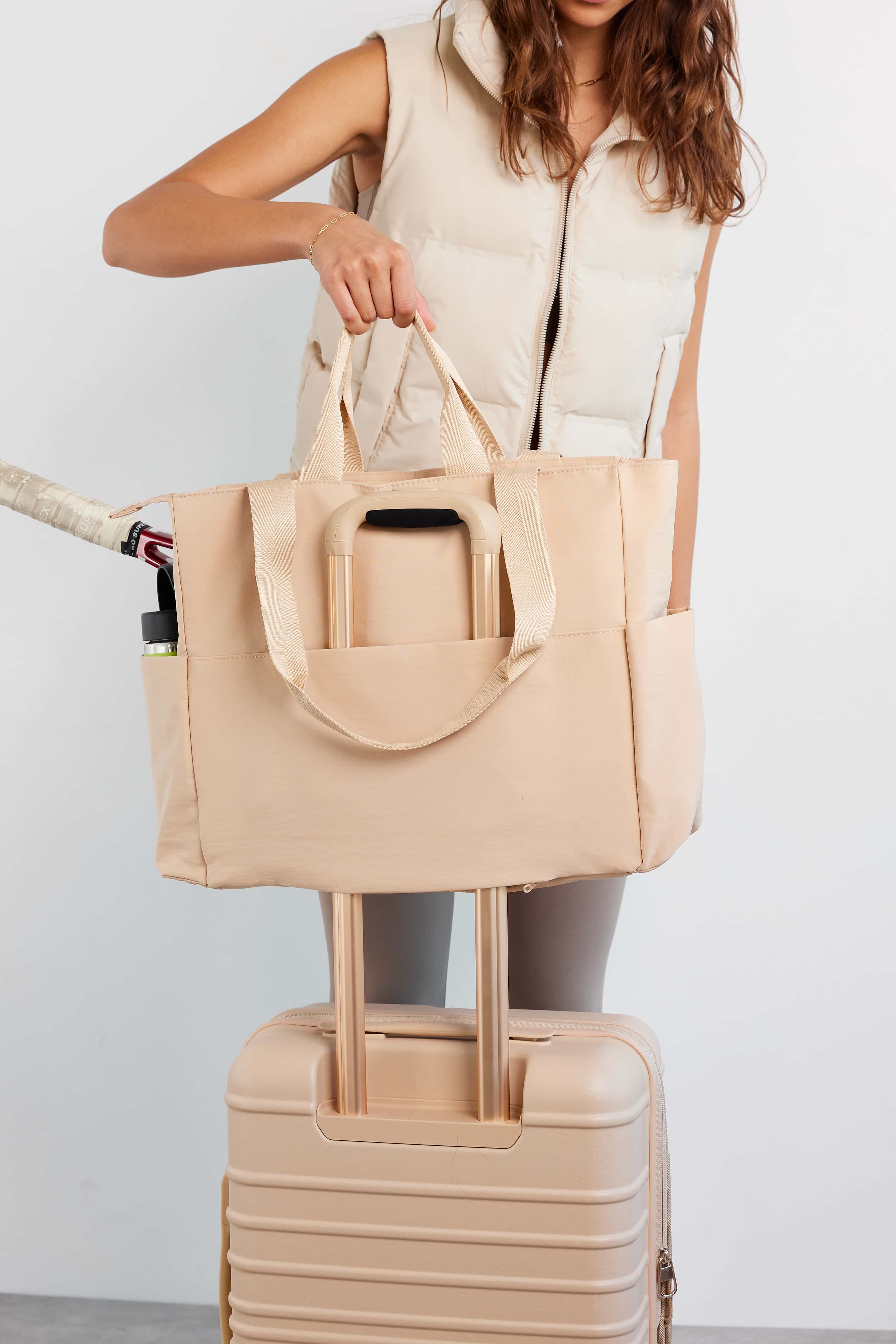 Premium Beige Sport Carryall Bag - Durable Gym & Travel Duffel for Workouts, Yoga, and Weekend Getaways | Water-Resistant & Spacious Design for Active Lifestyles