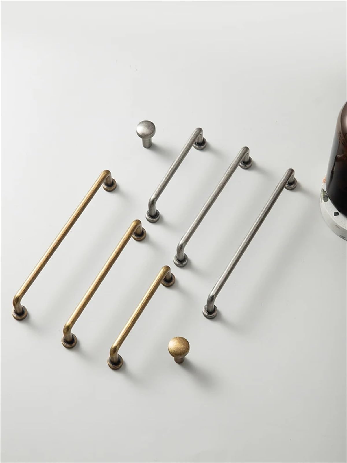 Antique Bronze Cabinet Pulls - Vintage Kitchen Cabinet Handles & Drawer Knobs - 6pc Set (1827GT-128mm) - Perfect for Farmhouse, Rustic & Shabby Chic Home Decor