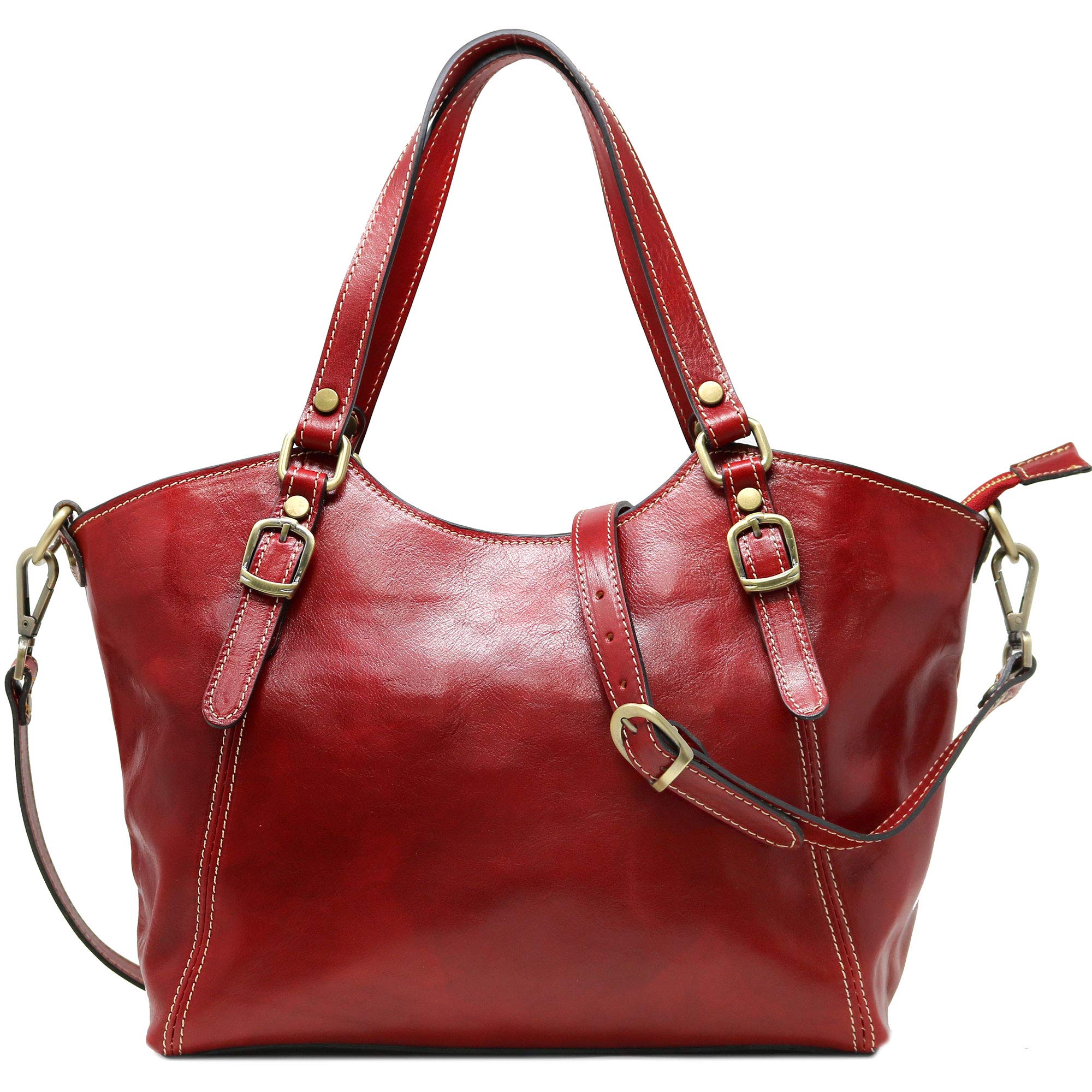 Floto Ischia Genuine Leather Shoulder Bag for Women - Stylish Crossbody Purse & Handbag for Work, Travel & Everyday Use