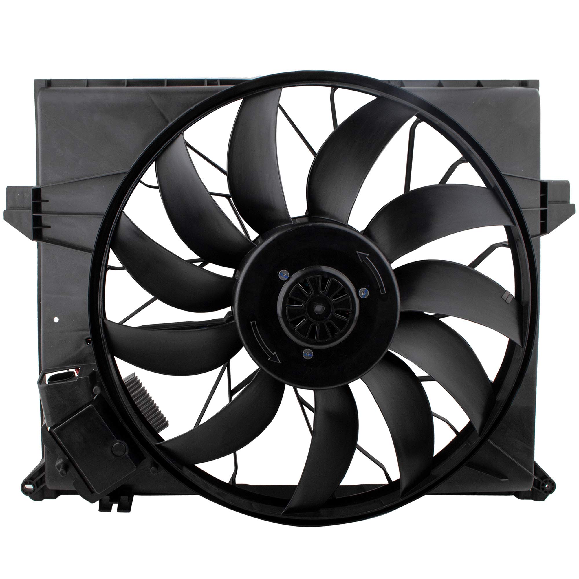 BOXI 1645000093 Radiator Cooling Fan Replacement for Mercedes-Benz GL320 R320 2007-2009, GL350 2010-2012, GL450 2007-2012, GL500 GL550 2008-2012, ML320 2007-2008, ML350 2010-2011, ML550 2008-2011 - High Performance Engine Cooling Solution for Summer Driving & Off-Road Adventures