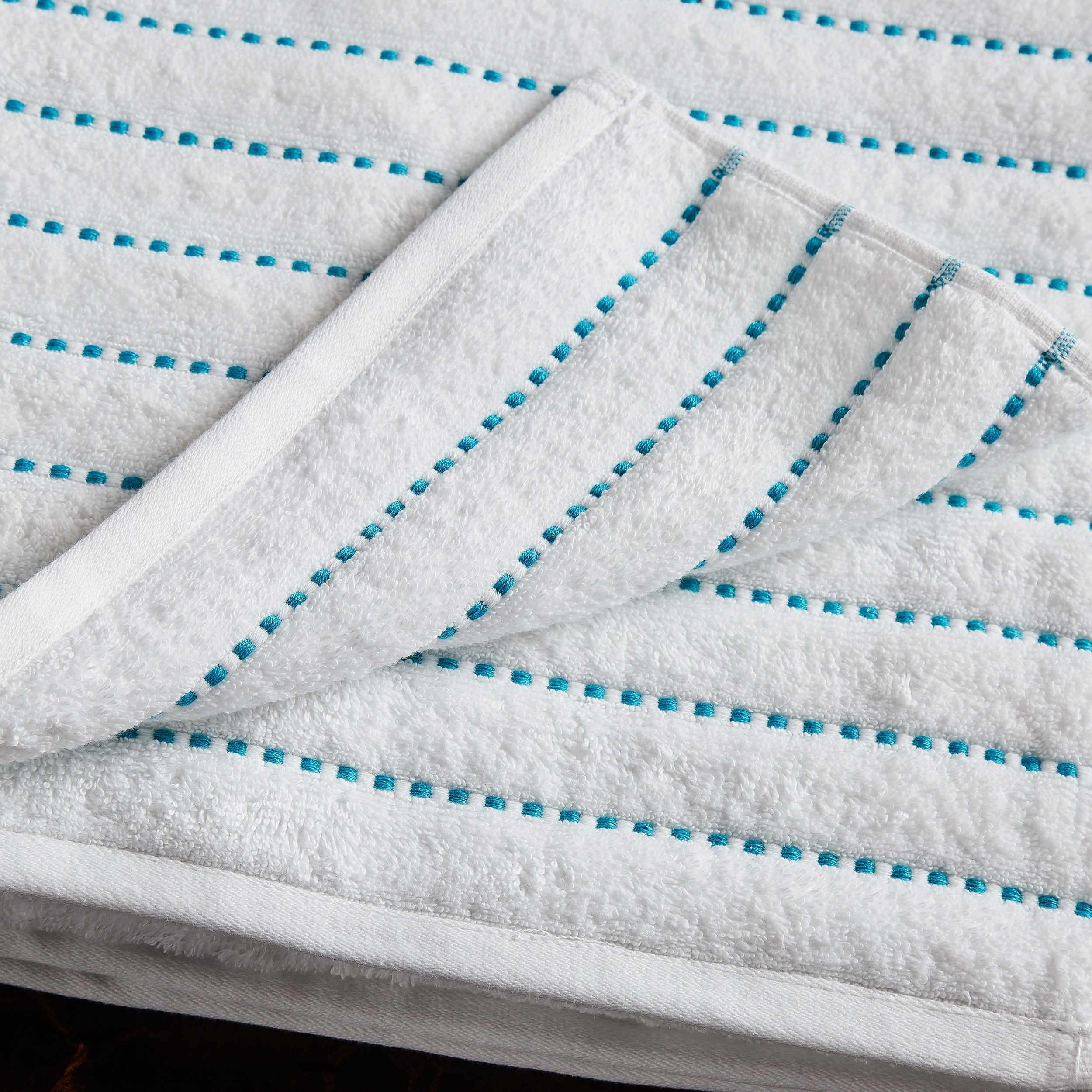 Organic Cotton Wave Plush Stripe 2-Piece Bath Sheet Towel Set - Ultra Soft & Absorbent for Spa, Bathroom & Beach Use