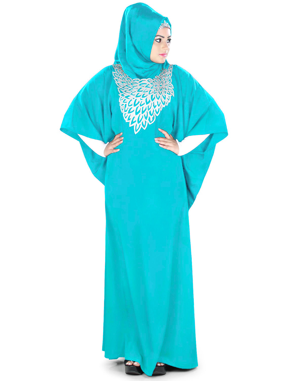 Stylish Aimen Kaftan Dress for Women - Elegant Flowy Maxi Dress with Embroidery - Perfect for Beach, Vacation & Boho Fashion