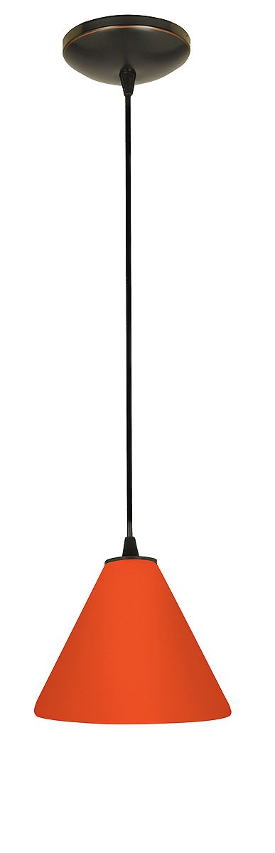 Elegant Martini Glass Pendant Light with Cord - Oil Rubbed Bronze Finish & Red Glass Shade - Perfect for Bar, Kitchen Island, and Dining Room Lighting