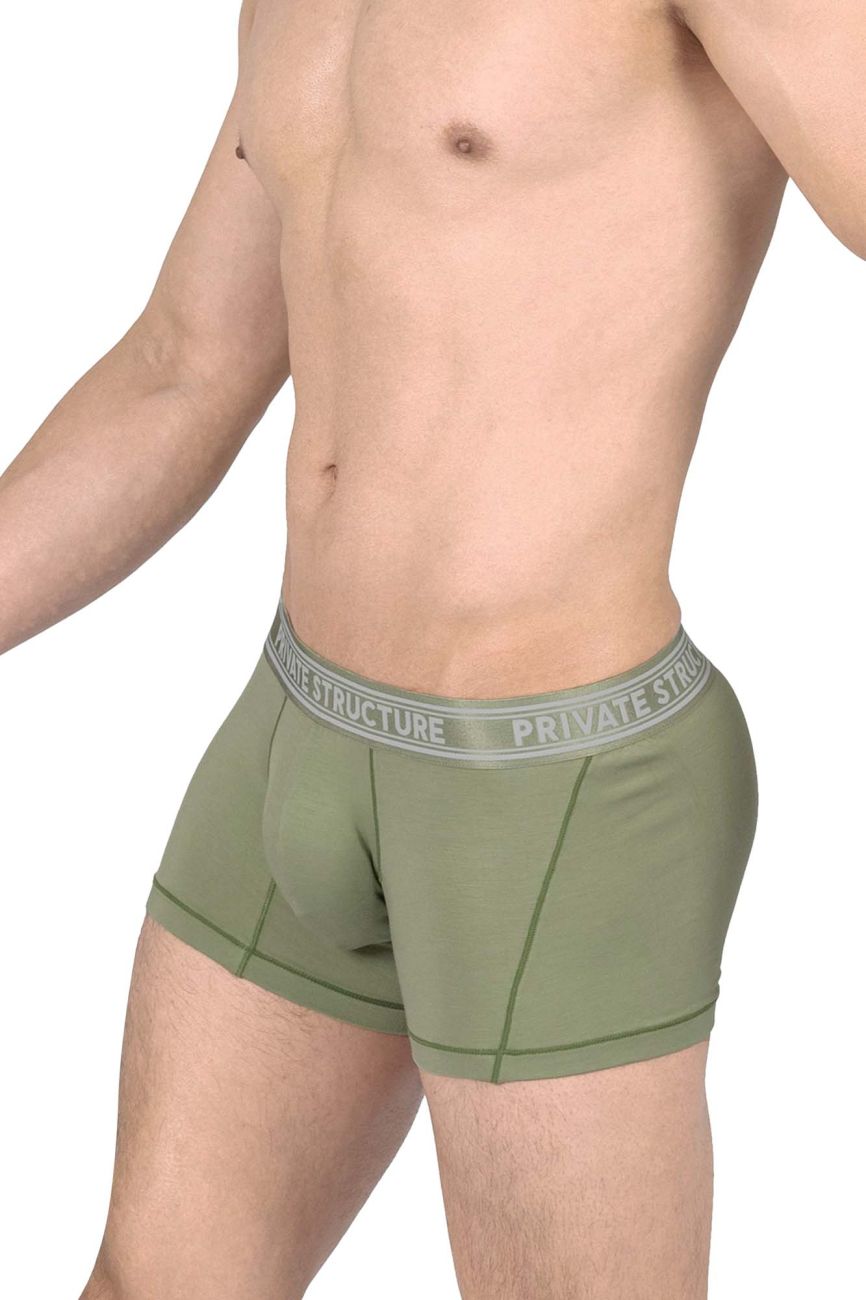 Private Structure Mid Waist Trunk - Comfortable Men's Underwear for Everyday Wear | Breathable Cotton Boxer Briefs | Perfect for Workout, Lounge & Sleep