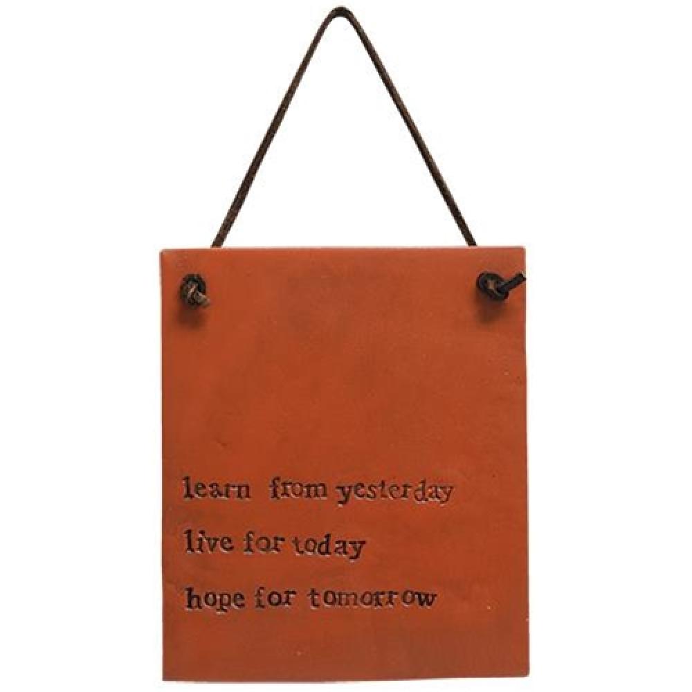 Live For Today Resin Sign - Inspirational Home Decor for Wall, Office & Garden - Perfect for Motivational Gifts & Rustic Farmhouse Style