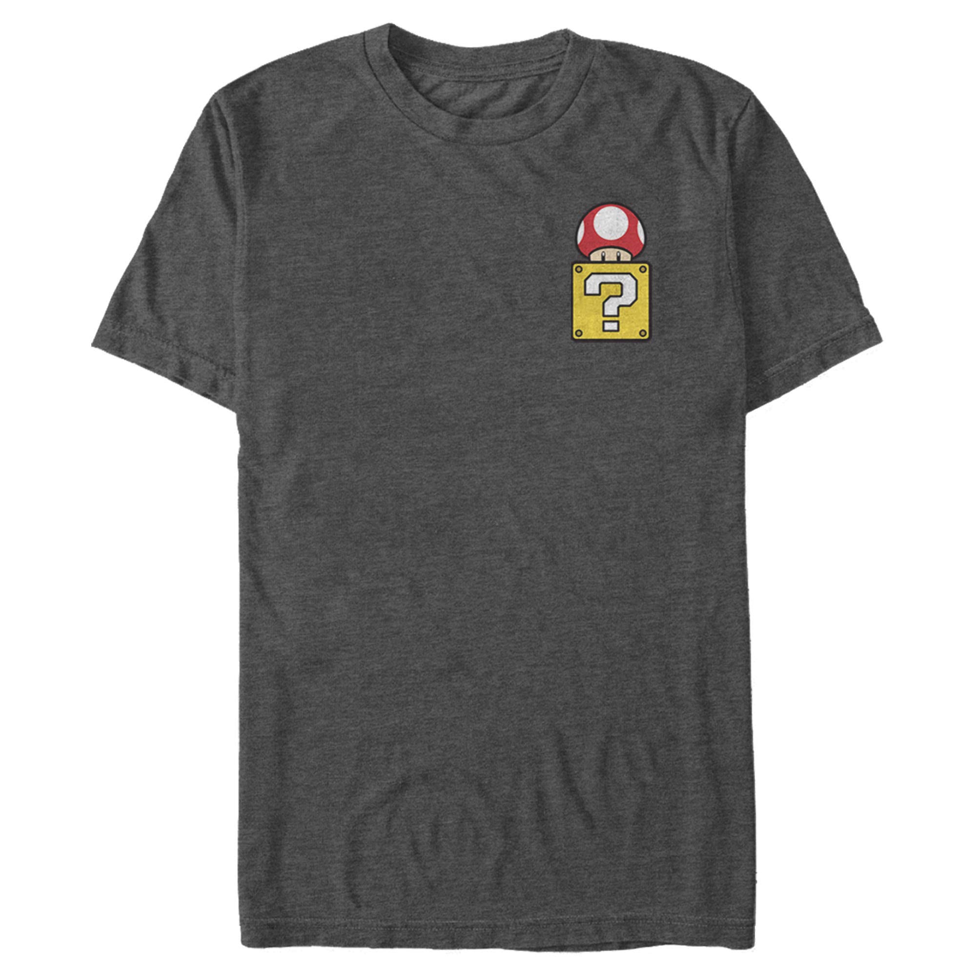 Nintendo Mario Question Block Mushroom T-Shirt for Men - Retro Gaming Graphic Tee for Casual Wear & Video Game Enthusiasts