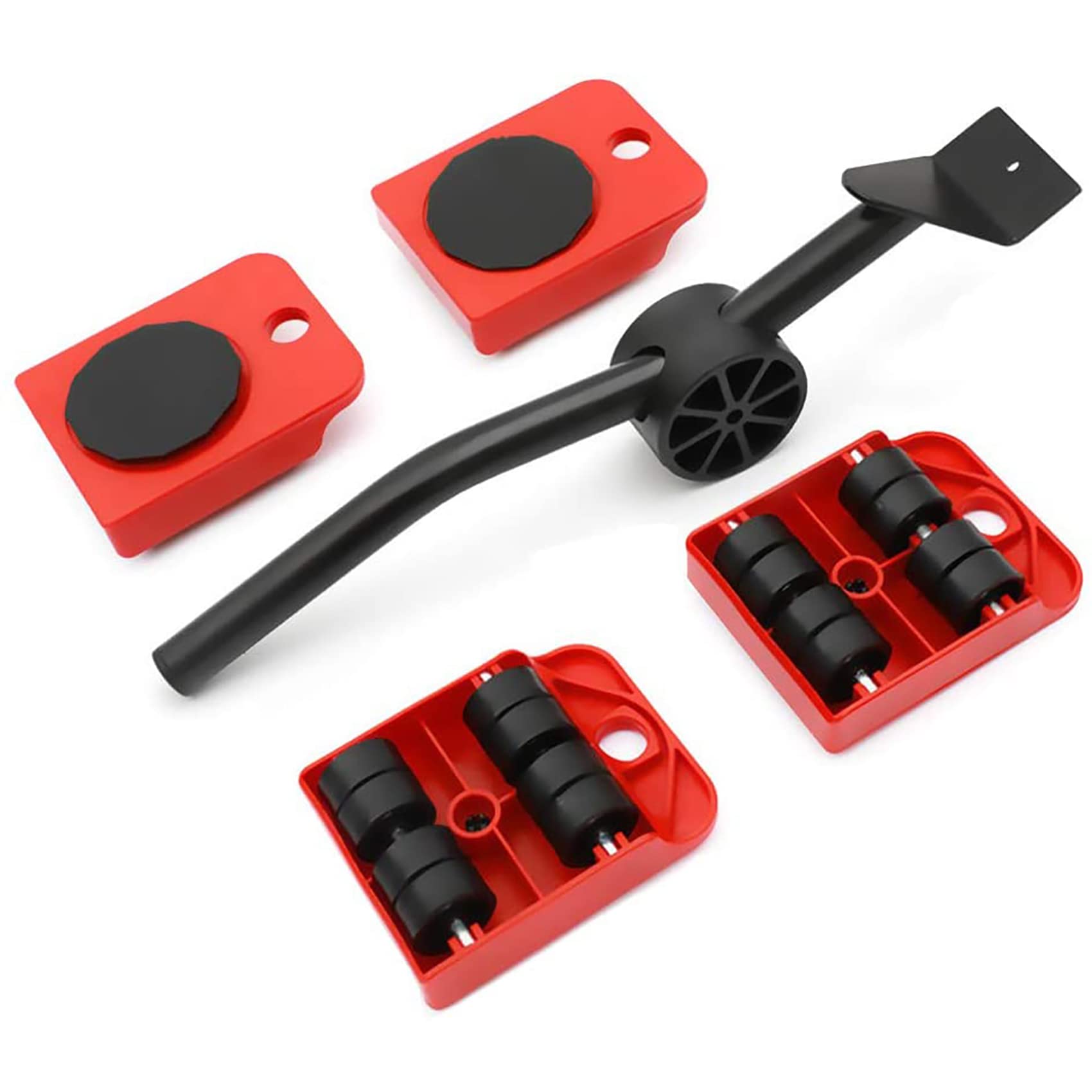 LIQIANG 5-Pack Heavy Duty Furniture Sliders with 4 Wheels - 360° Rotatable Moving Pads for Sofas, Refrigerators & Home Appliances | Easy & Safe Furniture Moving Tool for Home, Office & Warehouse Use