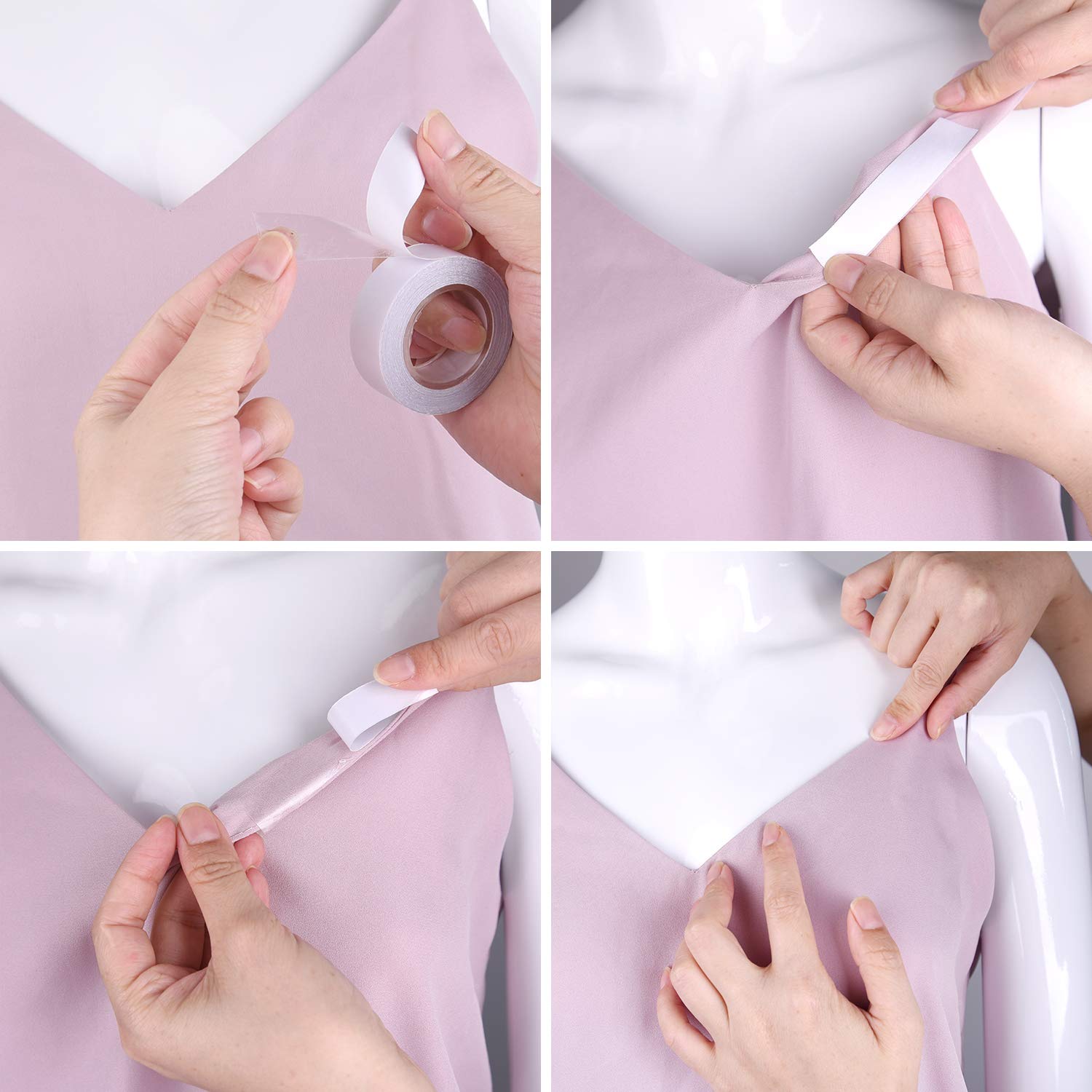 TUPARKA 6 Rolls Double Sided Body Tape for Clothes - 30M Lingerie Tape, Secret Bra Tape, Nipple Covers & Butt Pads with Dispenser | Invisible Wardrobe Solution for Dresses, Swimsuits & Formal Wear