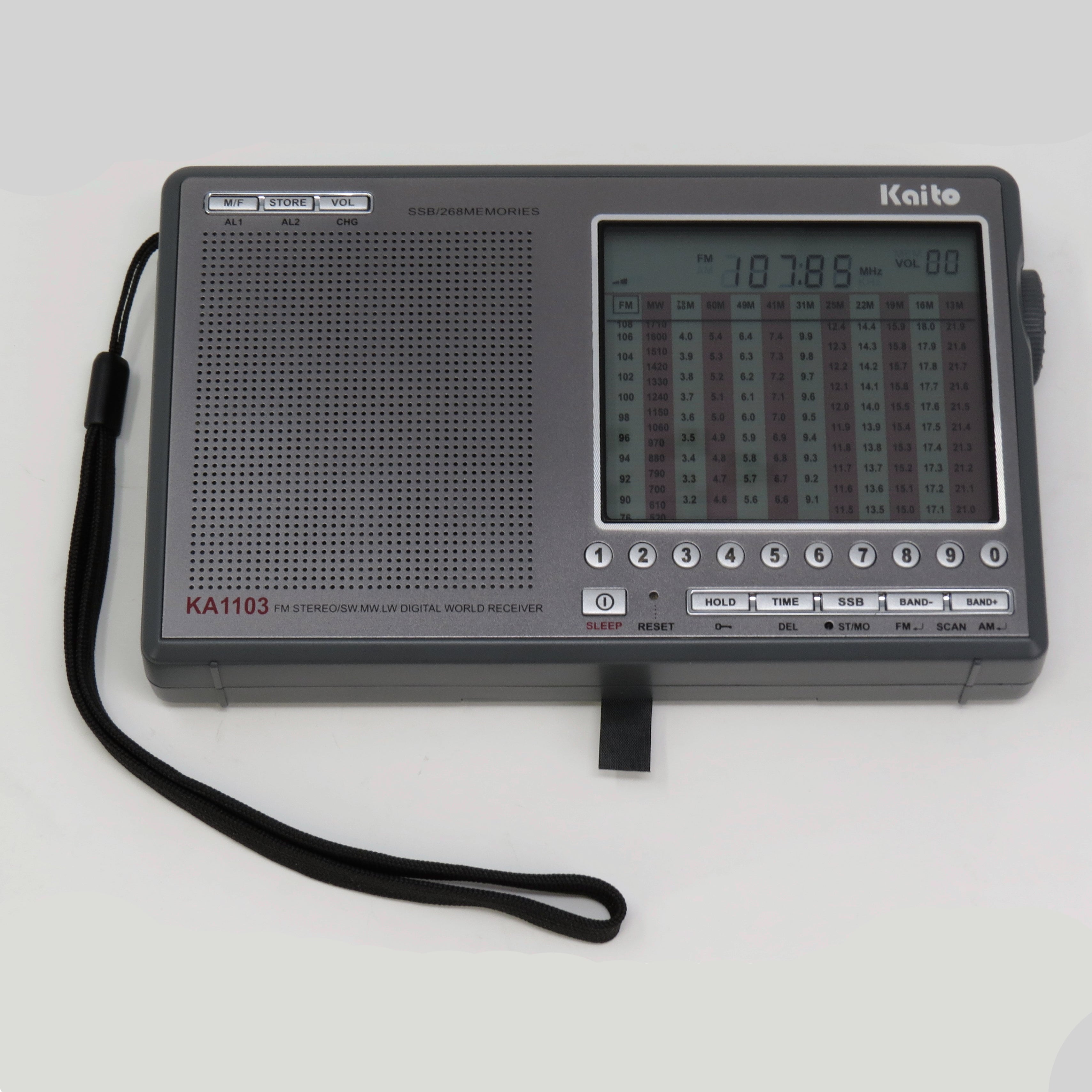 Kaito KA1103 Worldband Radio - Portable AM/FM/SW Radio with Digital Tuner, Best for Emergency, Travel & Outdoor Adventures