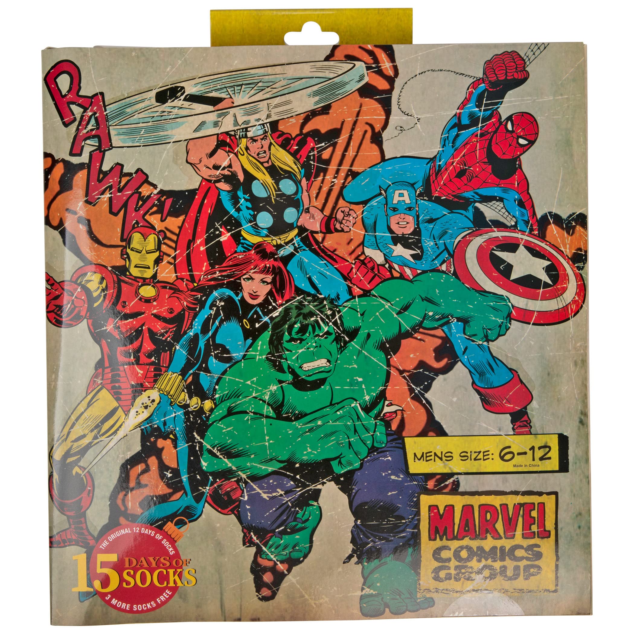 Marvel 15 Days of Socks Pack - 7 Crew & 8 Low Cut Socks for Men & Women - Perfect for Gifts, Cosplay & Everyday Wear