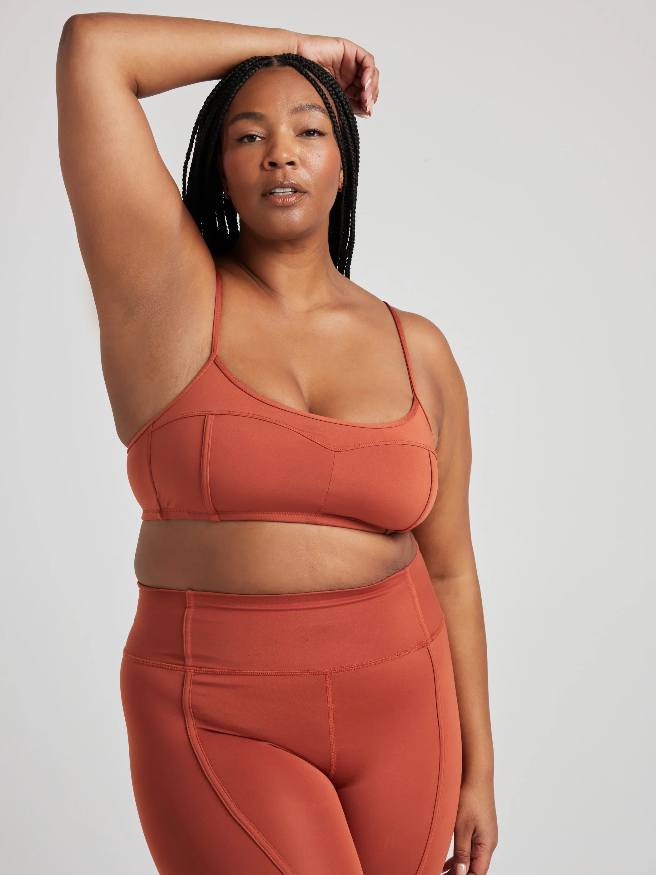 Contour Bralette - Comfortable Wireless Bra in Baked Clay Color for Women | Perfect for Yoga, Lounge & Everyday Wear
