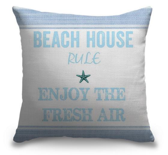 Beach House Rules Light Blue Series - Coastal Decor for Living Room, Bedroom & Porch - Perfect for Beach-Themed Home Styling