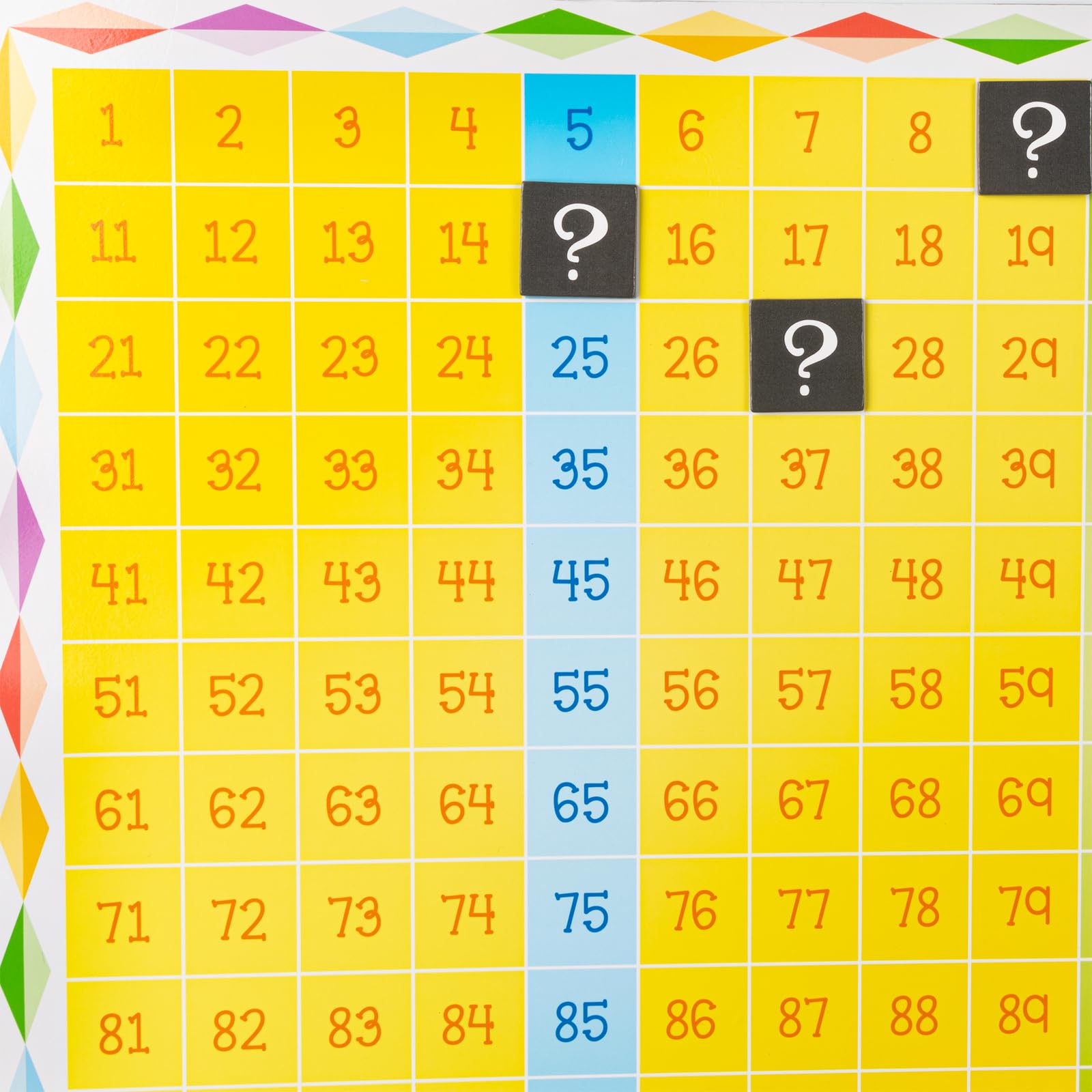 Jumbo Magnetic Chart 120 Grid - 24 Squares for Classroom Math Activities | Dry Erase Whiteboard Teaching Tool for Elementary School Teachers | Perfect for Counting, Graphing & Number Recognition Lessons