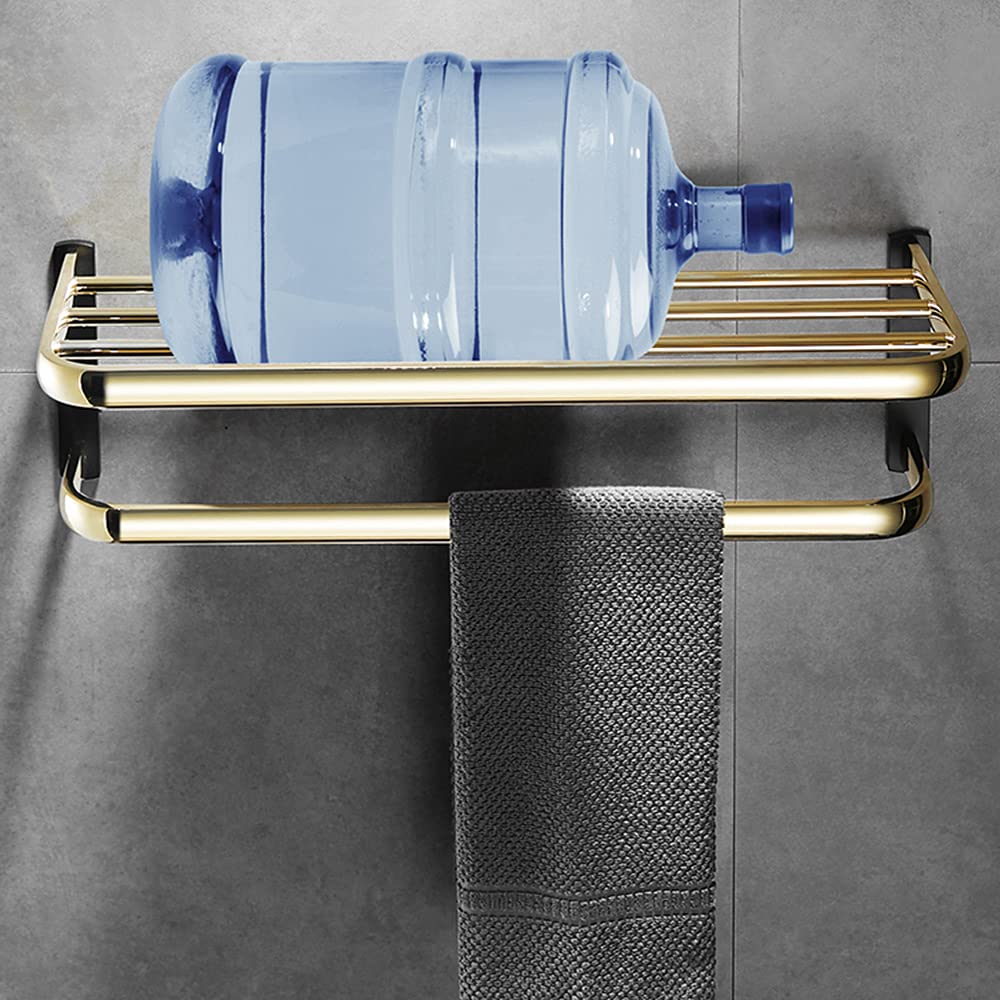 24-Inch Stainless Steel Towel Rack - Wall Mounted Bathroom Towel Bar Organizer with 2 Hooks - Space Saving Storage for Kitchen, Toilet & Cloakroom - Perfect for Hanging Towels, Robes & Kitchen Utensils