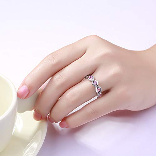 Personalized 5 Birthstone Ring - Custom Engraved Promise Ring, Wedding Band & Engagement Ring for Couples - Mother's Day Gift Jewelry - Perfect for Anniversaries, Valentine's Day & Special Occasions