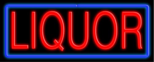 Vintage Liquor Glass Neon Sign #10194 - Handcrafted in USA - Perfect for Bar, Pub, and Home Decor