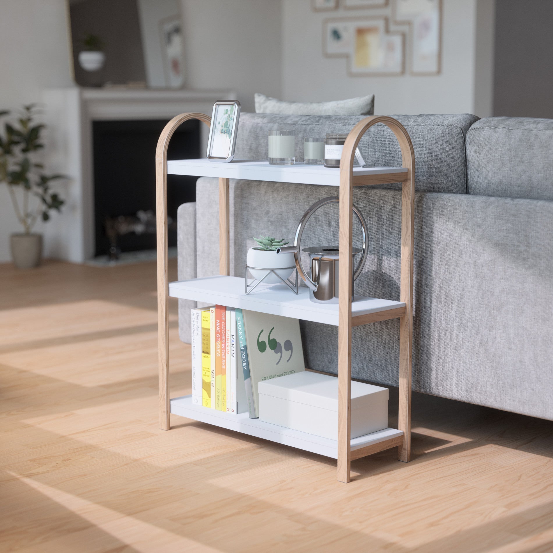Bellwood 3-Tier Storage Shelf - Rustic Wooden Organizer for Bathroom, Kitchen & Office - Space Saving Shelving Unit for Home Decor & Organization