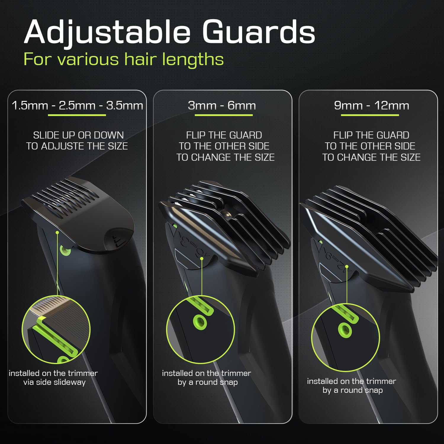 Brightman Men's Body Hair Trimmer - Waterproof Electric Groin & Pubic Trimmer with 3 Combs, Ceramic Blade & Wireless Charging Dock | Perfect for Manscaping, Ball Grooming & Personal Hygiene Care at Home or Travel