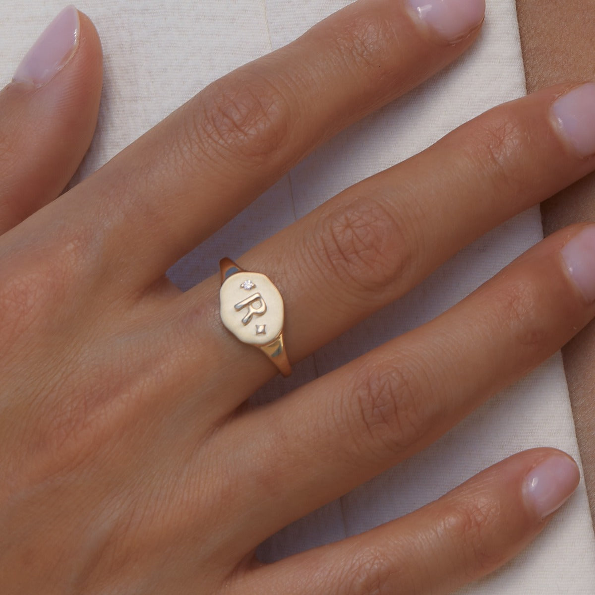 Athena Initial Ring - Personalized Silver Name Ring for Women, Custom Engraved Jewelry Gift - Perfect for Birthdays, Anniversaries & Everyday Wear