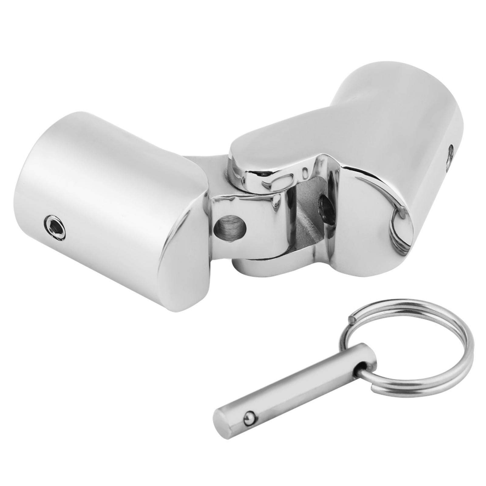 316 Stainless Steel Marine Boat Handrail Fitting - 22mm Folding Coupling Tube Pipe Connector for Boats & Yachts | Durable Boat Hardware for Deck Railings & Marine Applications